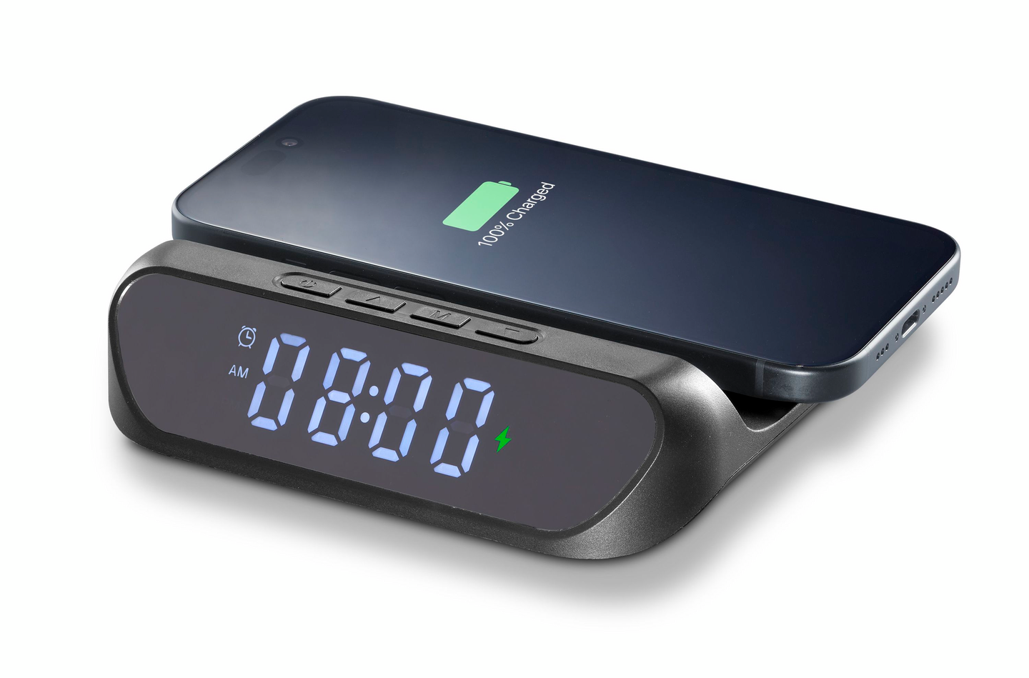 Cellularline Smart Clock -herätyskello latausalustalla