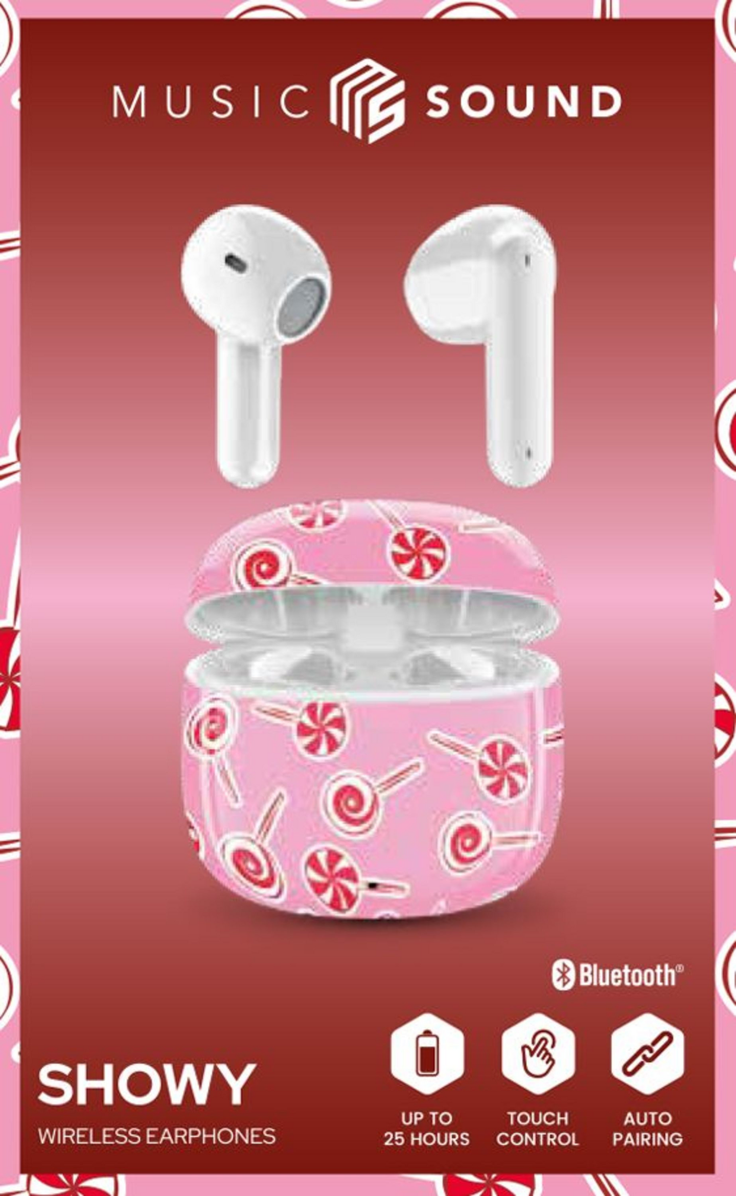 MusicSound Showy Sweet -langattomat nappikuulokkeet