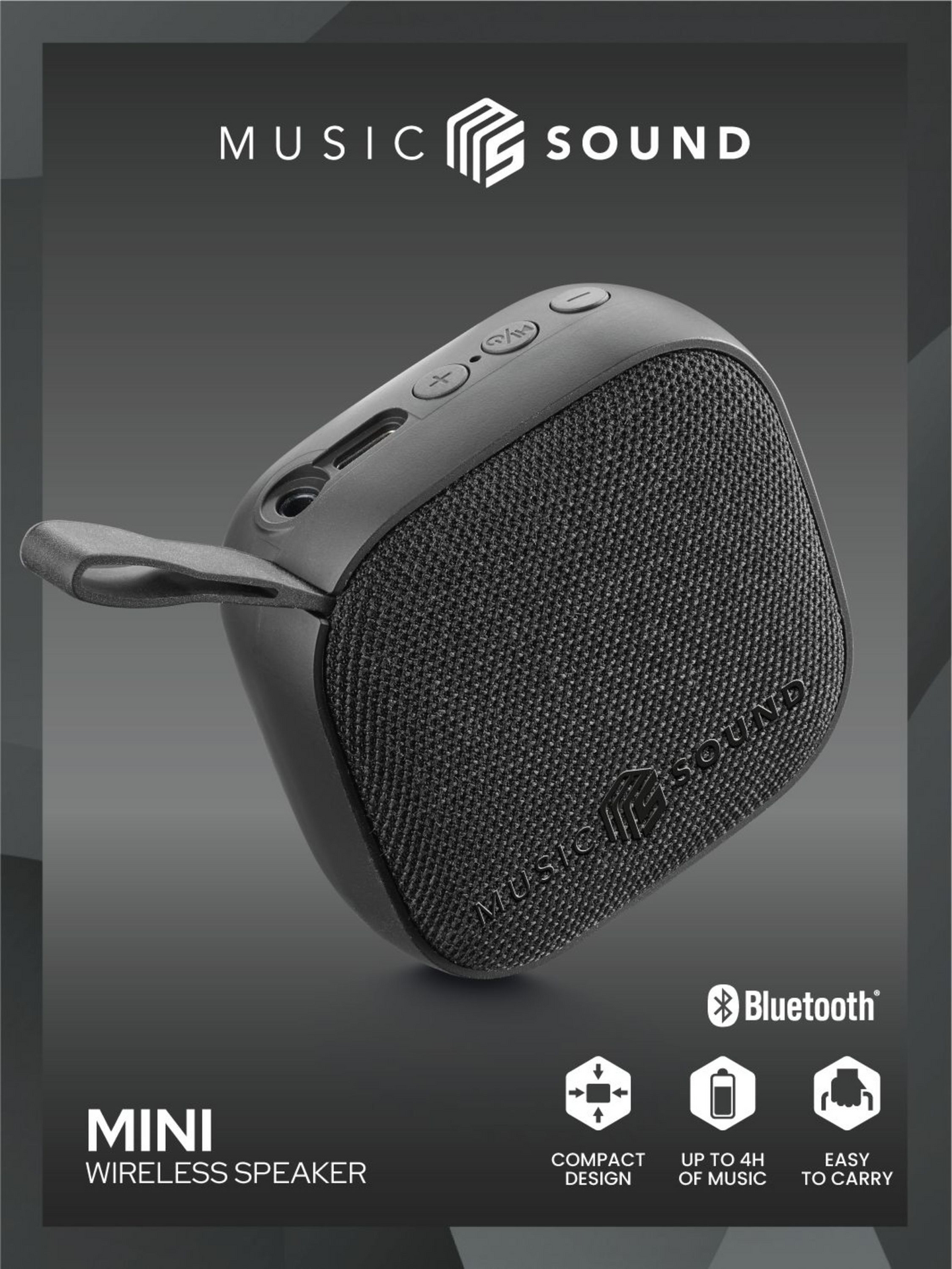 MusicSound Mini -Bluetooth-kaiutin, musta