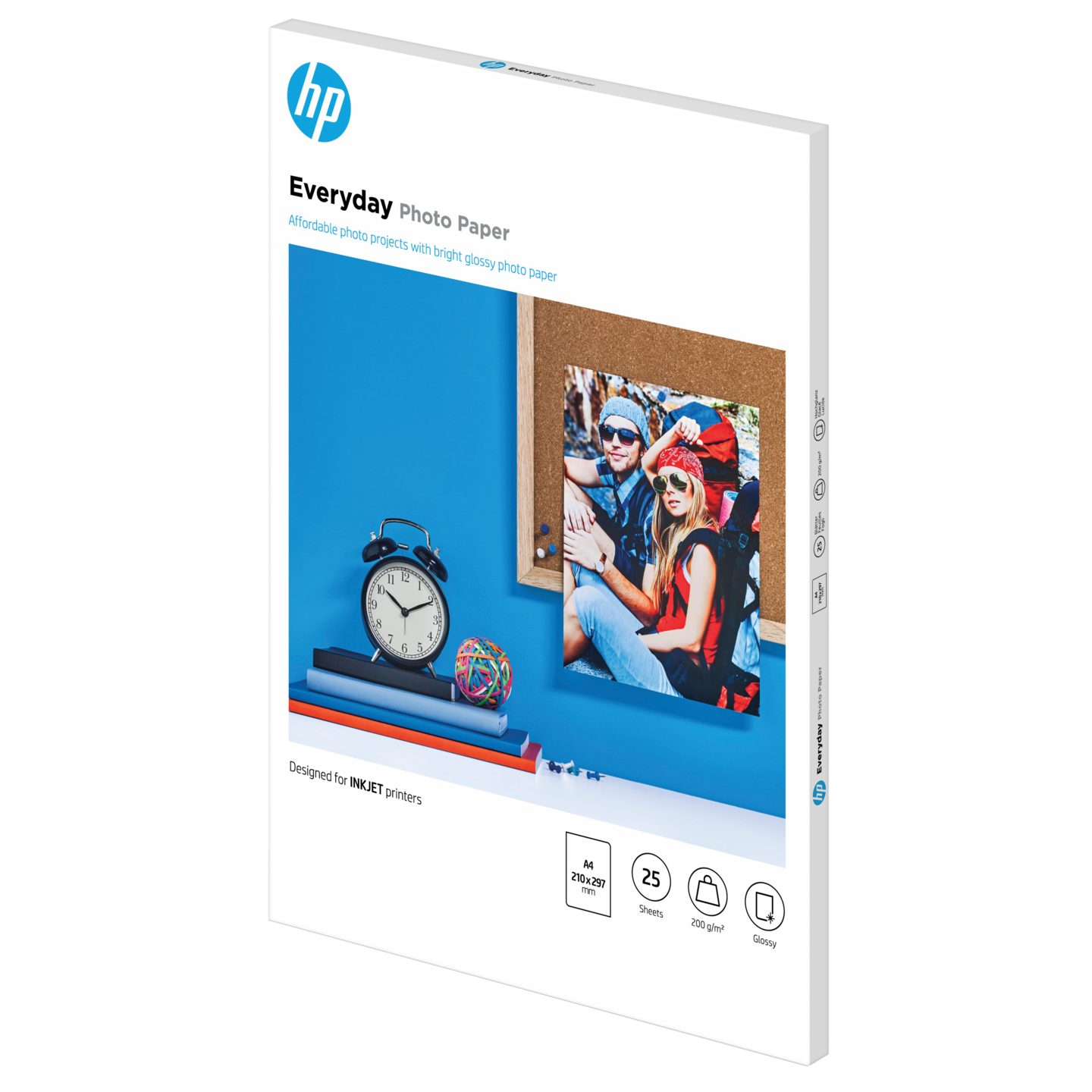 HP Everyday A4 -kiiltävä valokuvapaperi, 25 arkkia