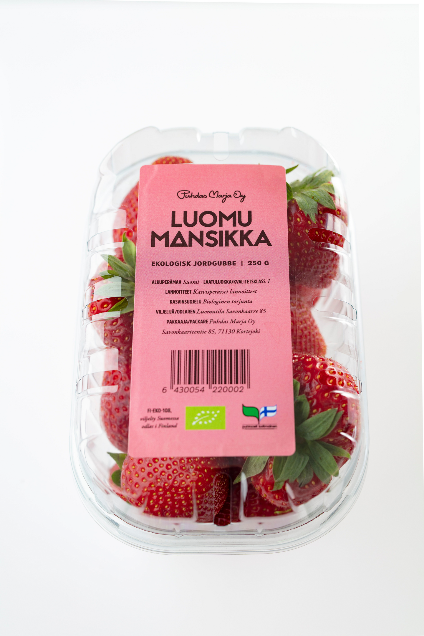 Mansikka 250g luomu Suomi 1lk