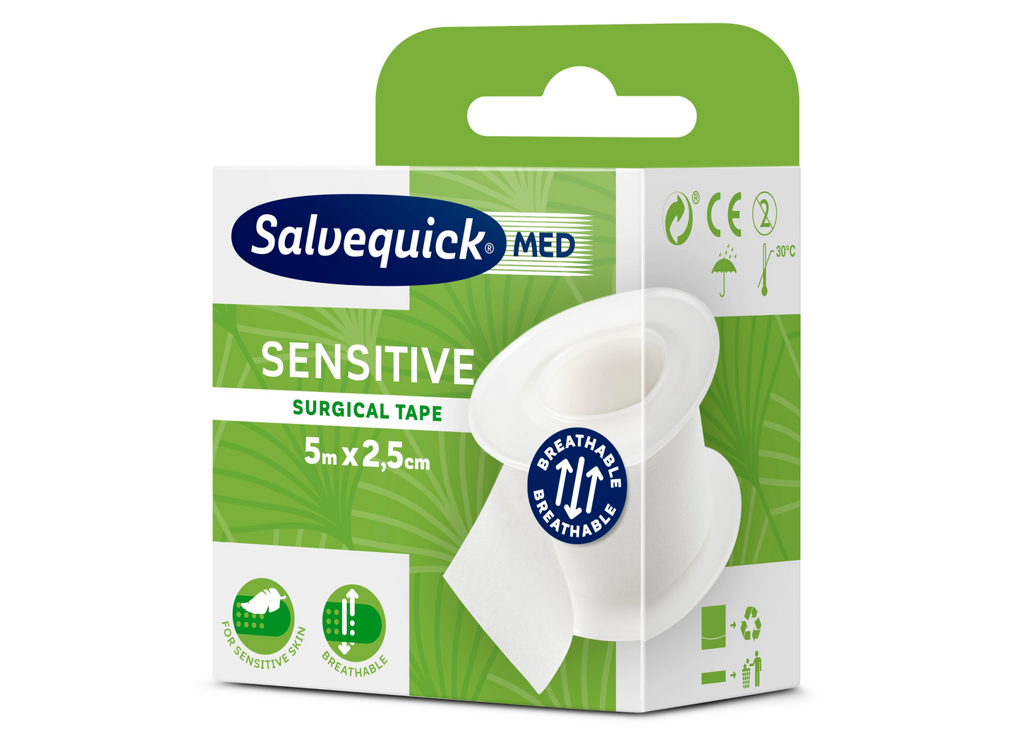 Salvequick kirurginteippi 5mx25cm Sensitive