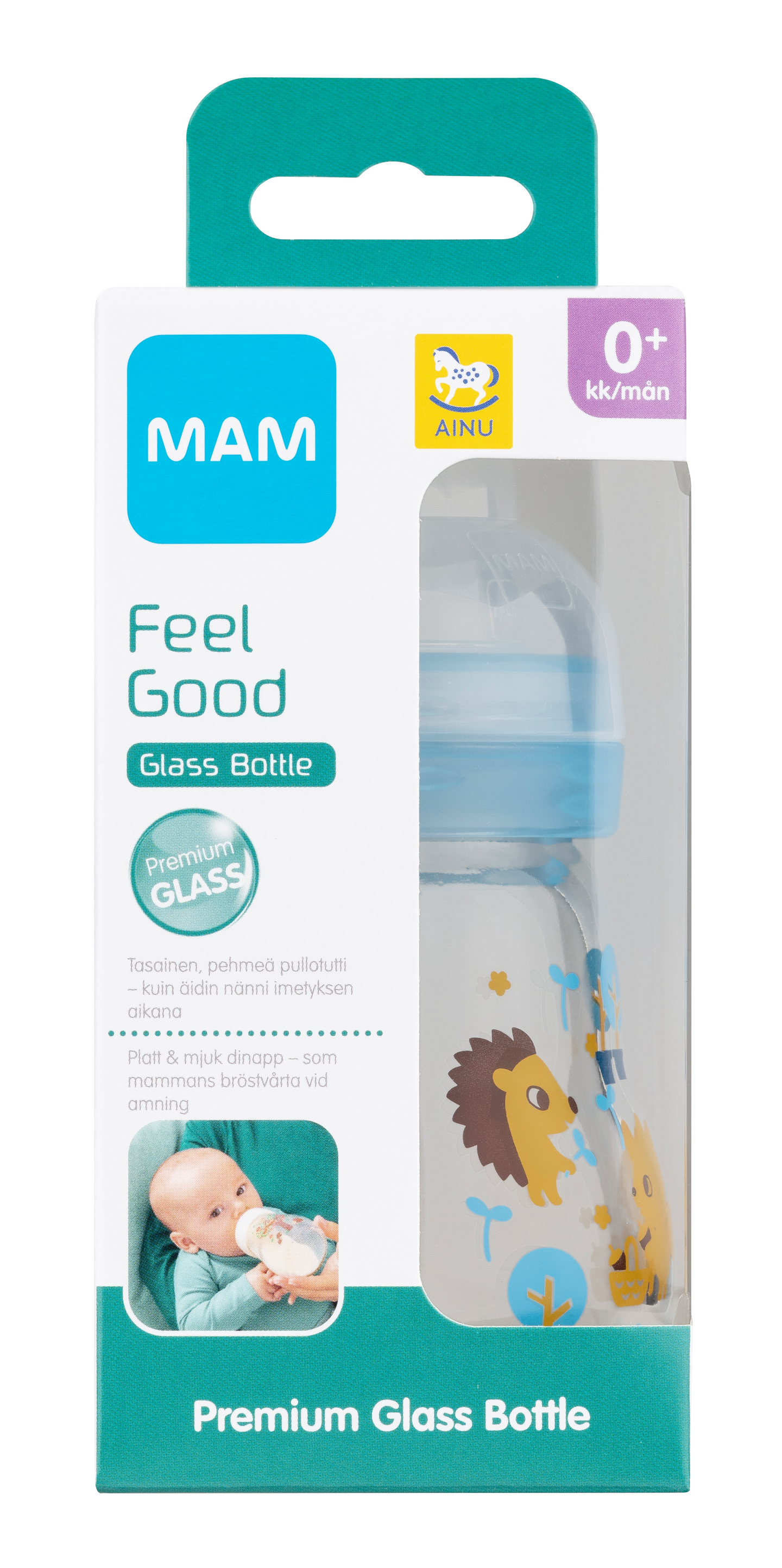 Ainu MAM Feel Good lasinen tuttipullo 170ml