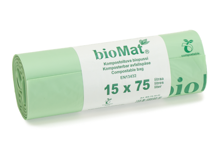 BioMat biojätepussi 65x90cm 75l 15kpl