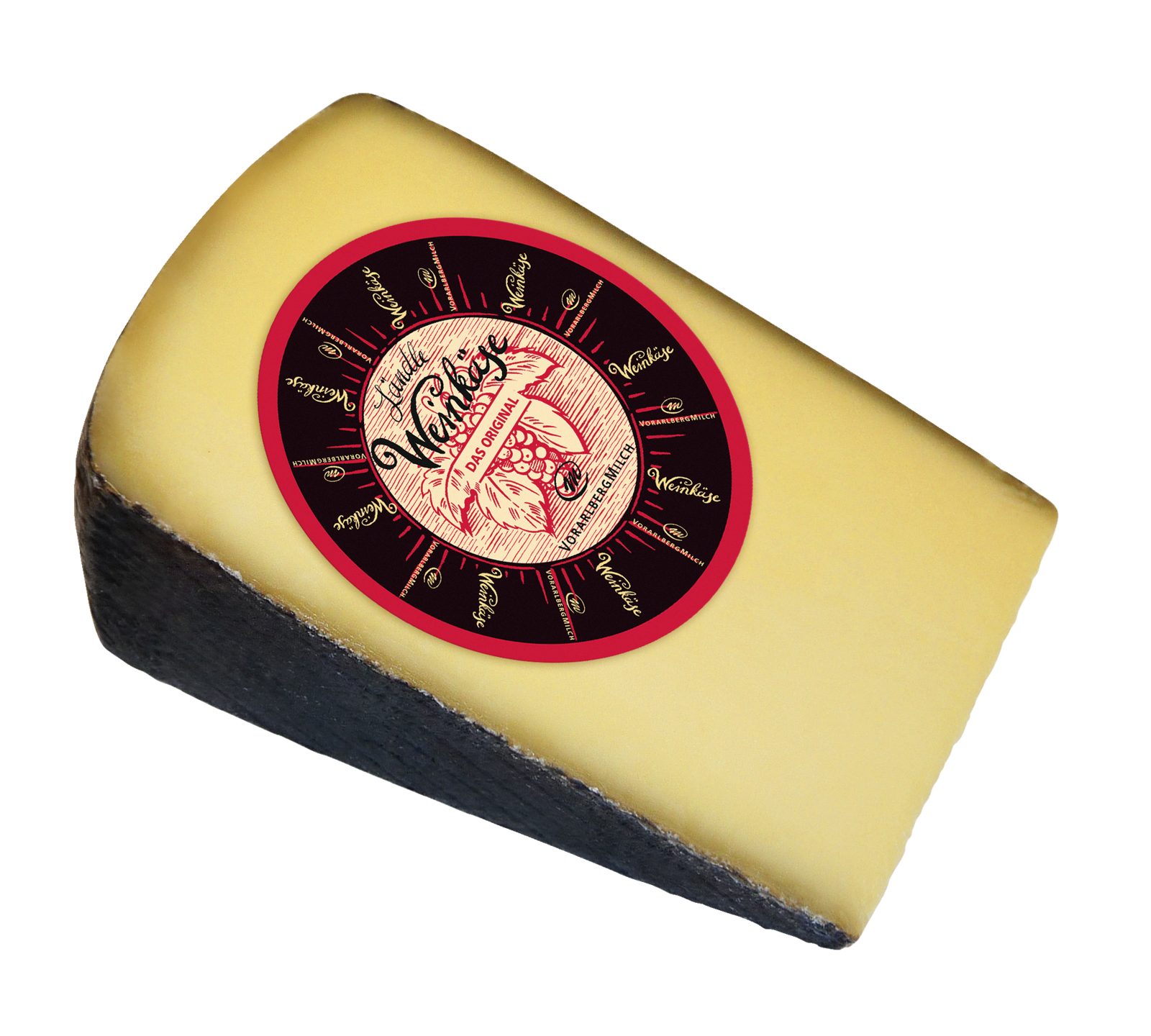 Vorarlberg Milch Ländle Weinkäse 200g, Itävaltalainen puolikova juusto lehmänmaito