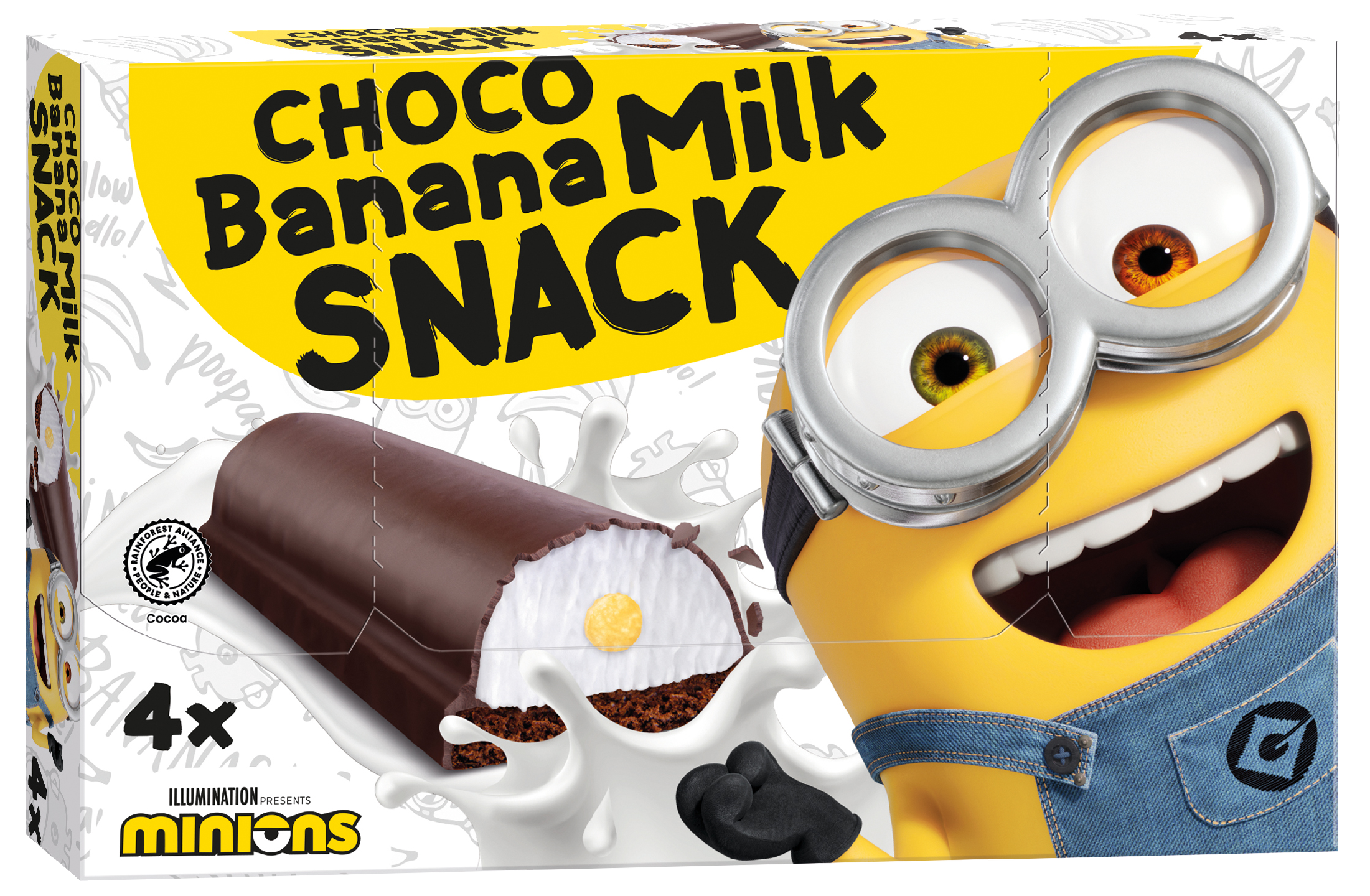 Minions Choco Banana Milk Snack 4x27g