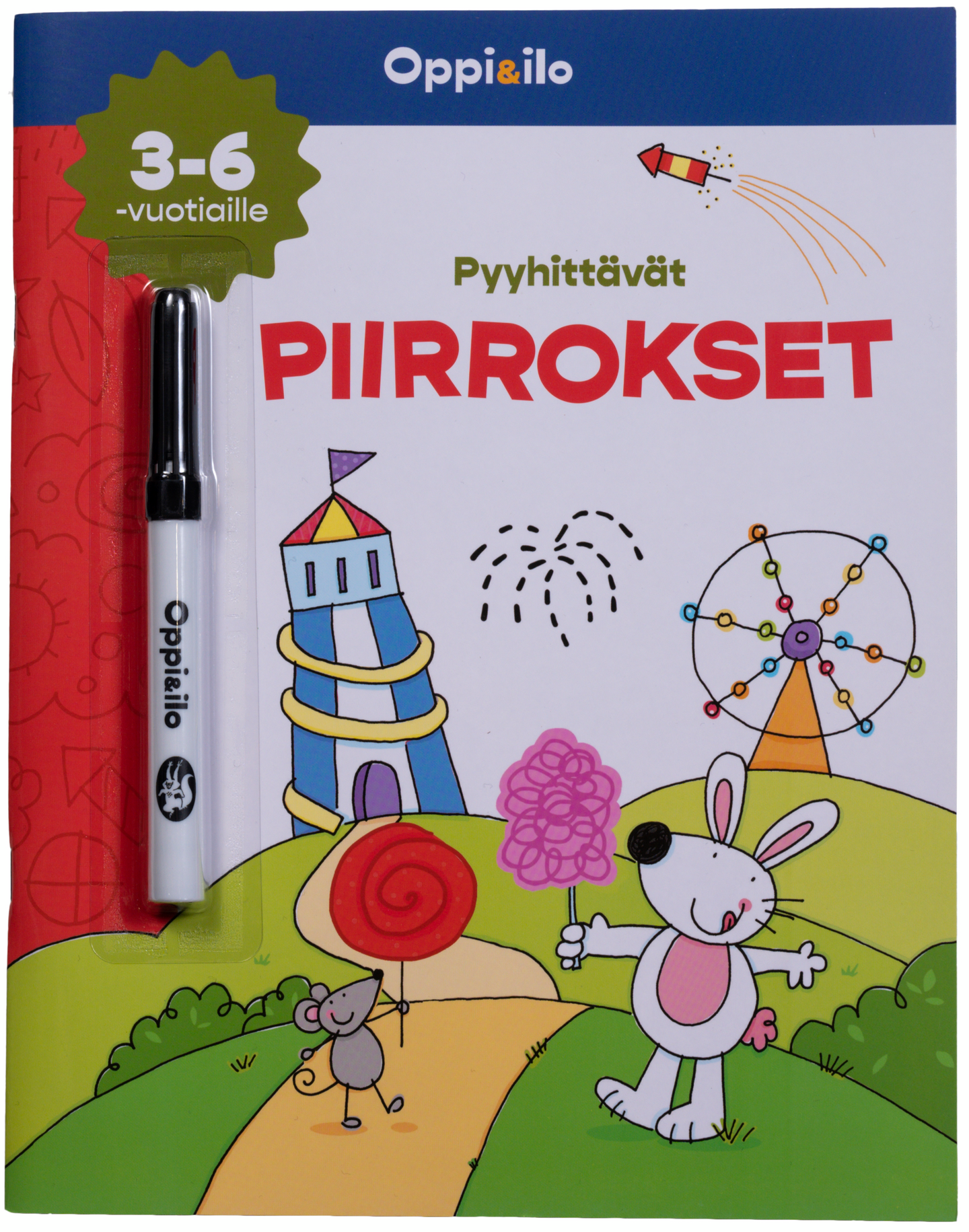 Pyyhittävät Piirrokset -puuhakirja 3+