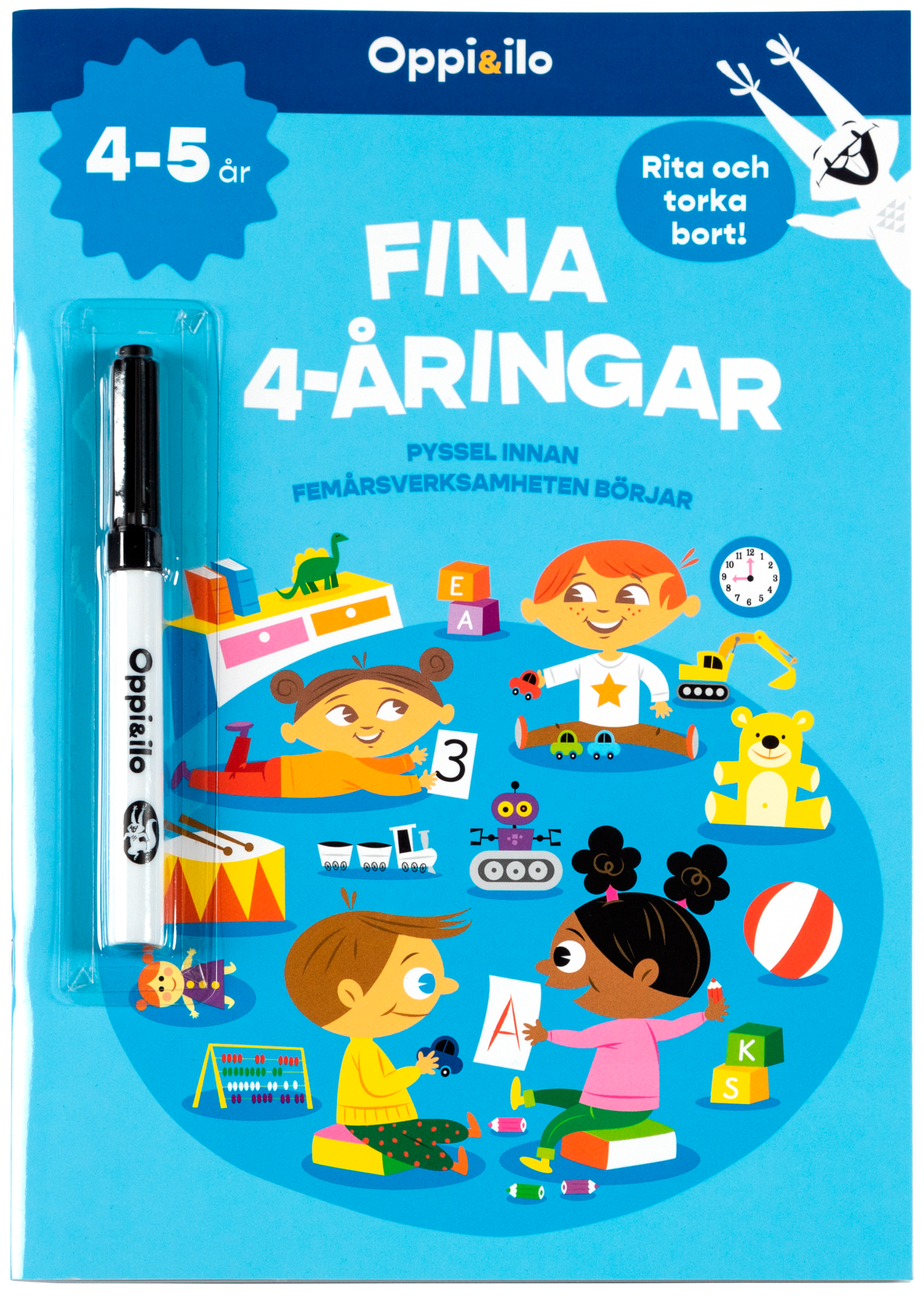 Oppi&iolo Fina 4-åringar -puuhakirja 4-5 v