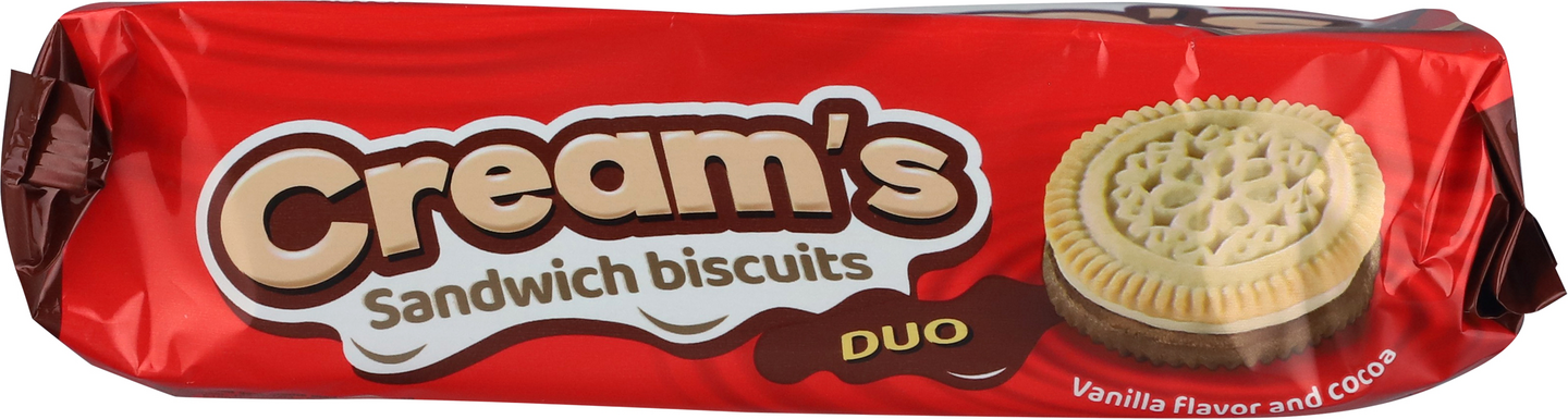 Creams sandwich biscuits 230g Duo