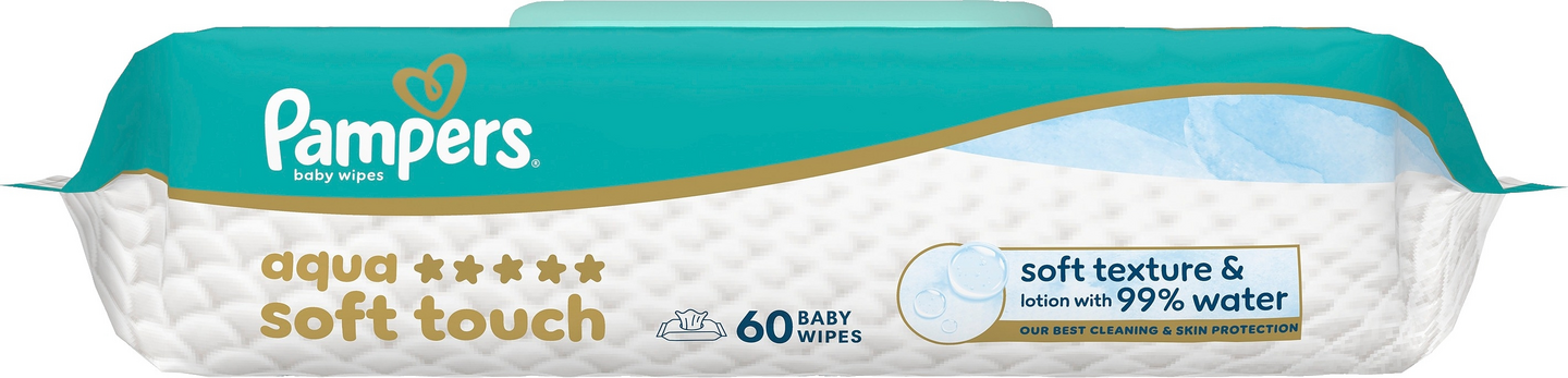 Pampers Soft Touch puhdistuspyyhe 60kpl