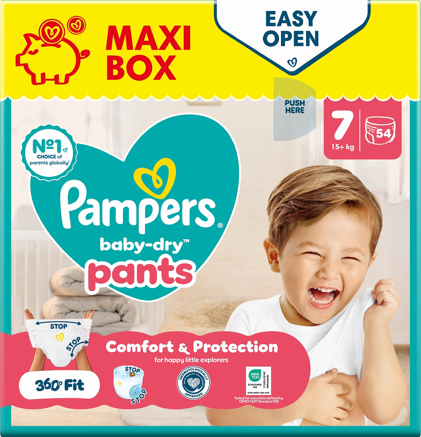 Pampers Baby Dry Pants S7 15+ kg 54kpl housuvaippa Maxi box