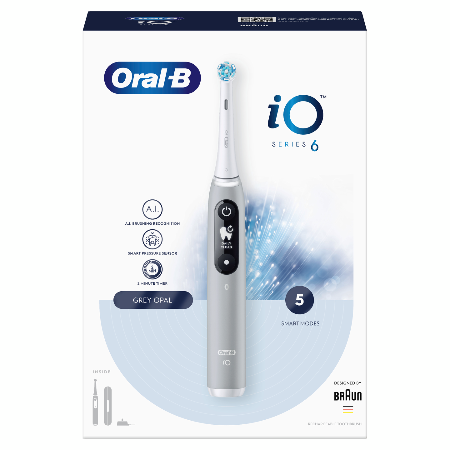Oral-B iO Series 6 -sähköhammasharja, harmaa
