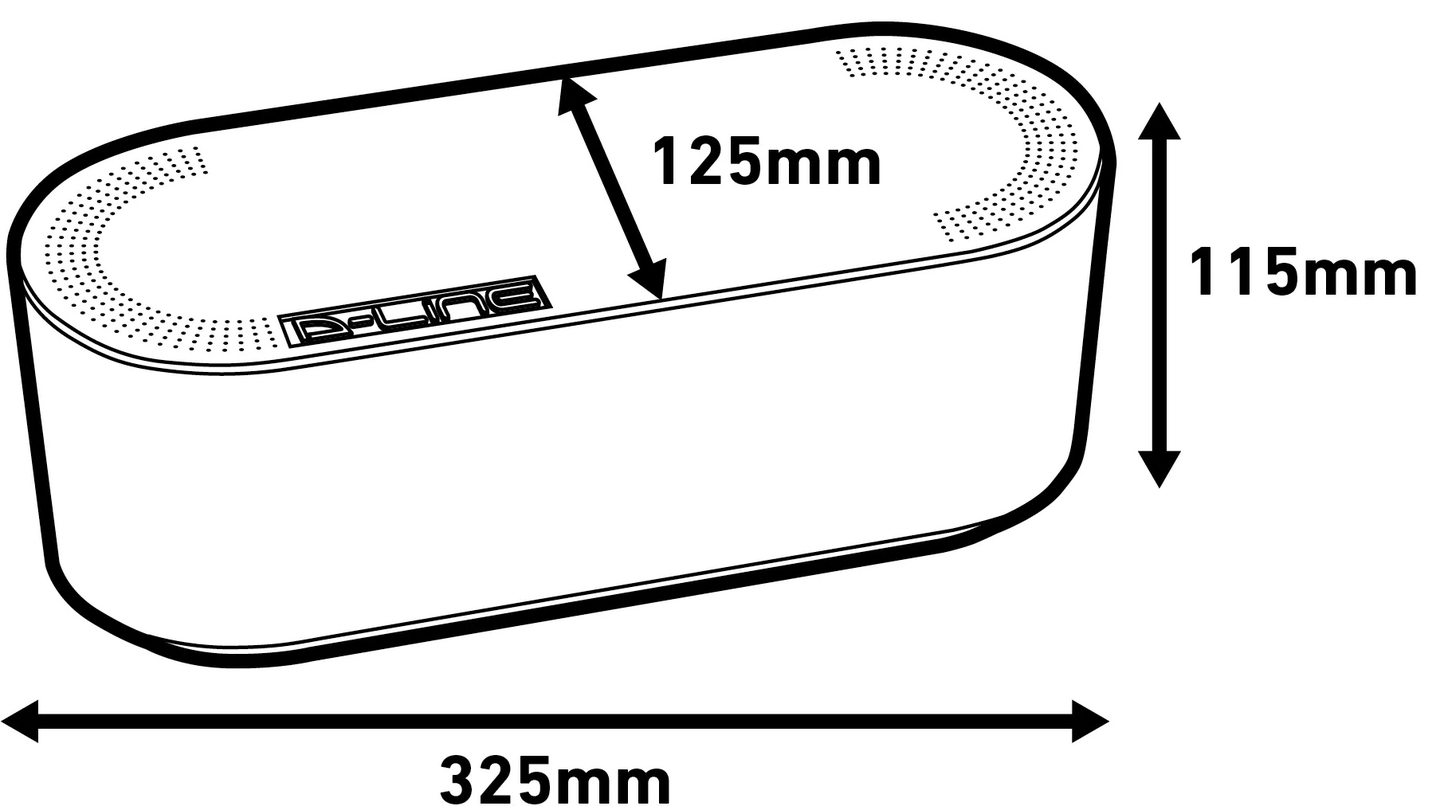 D-Line pieni kaapelikotelo, valkoinen