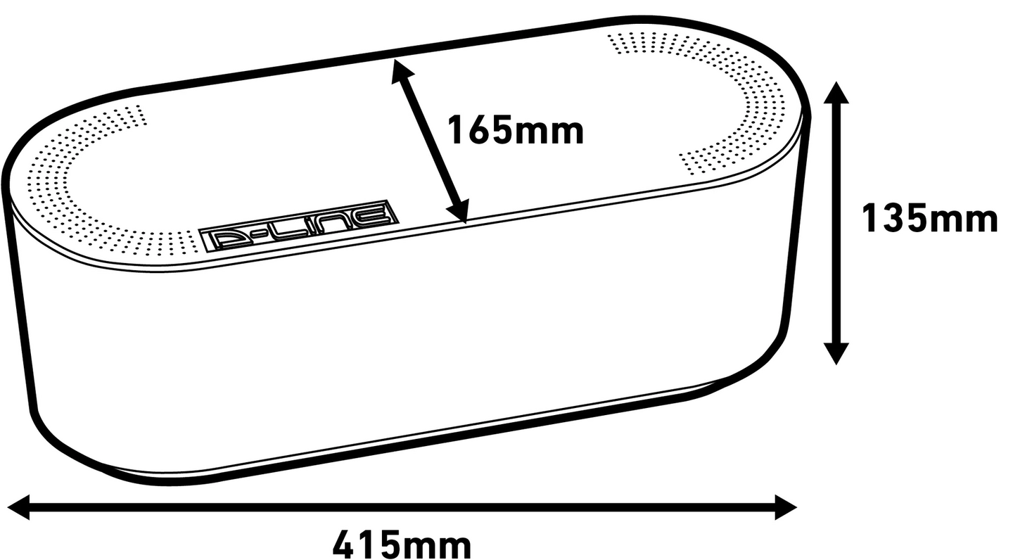 D-Line iso kaapelikotelo, valkoinen