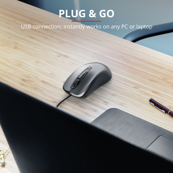 Trust Carve langallinen hiiri harmaa