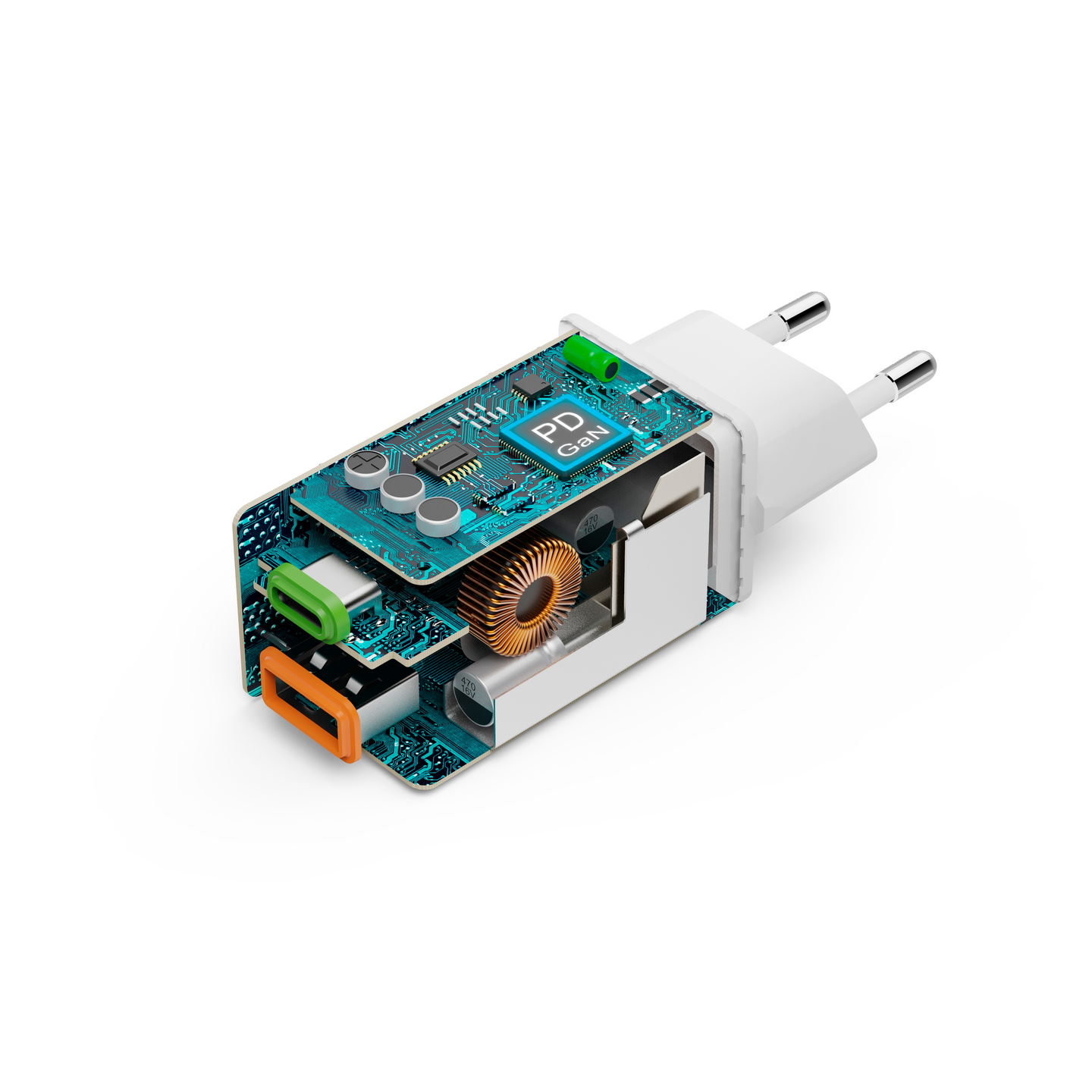 Hama Mini 45 W GaN USB-C + USB-A -laturi