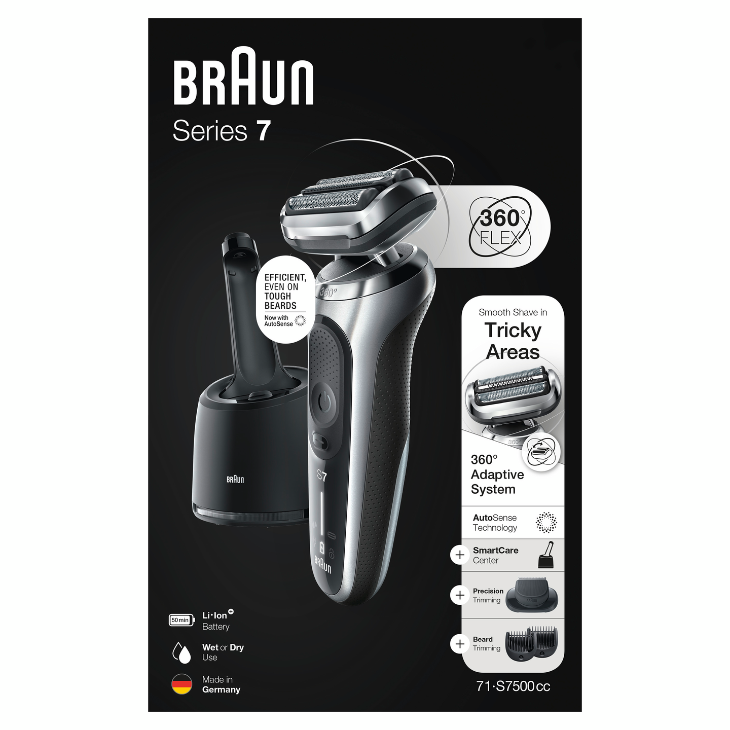 Braun Series 7 71-S7500cc -parranajokone