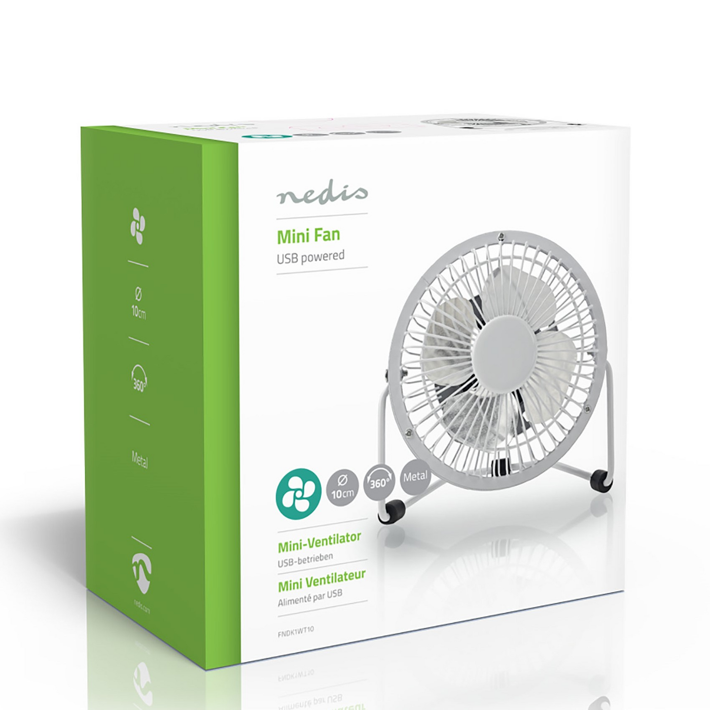 Nedis FNDK1WT10 -USB-pöytätuuletin