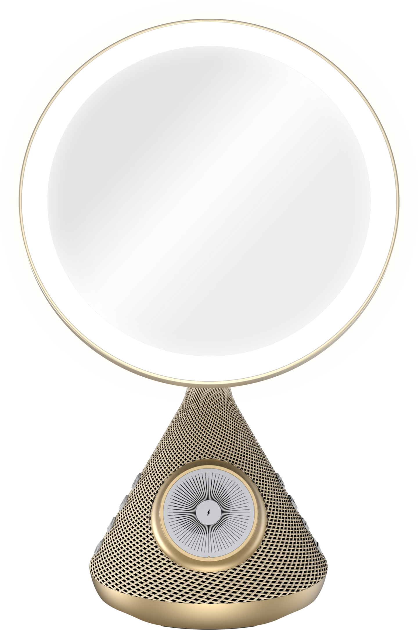 Magic Mirror LED-valaistu meikkipeili langattomalla laturilla ja kaiuttimella, kulta