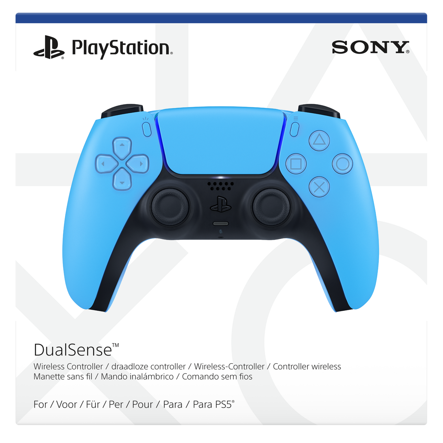 Sony PS5 DualSense Starlight Blue -langaton peliohjain