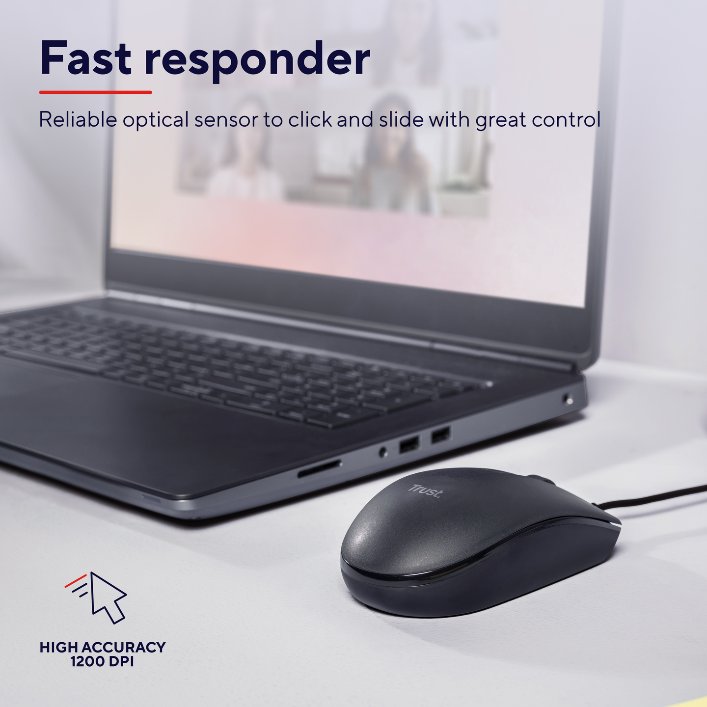 Trust Basi -langallinen hiiri