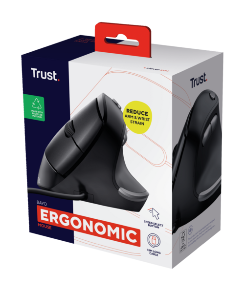 Trust Bayo -ergonominen hiiri