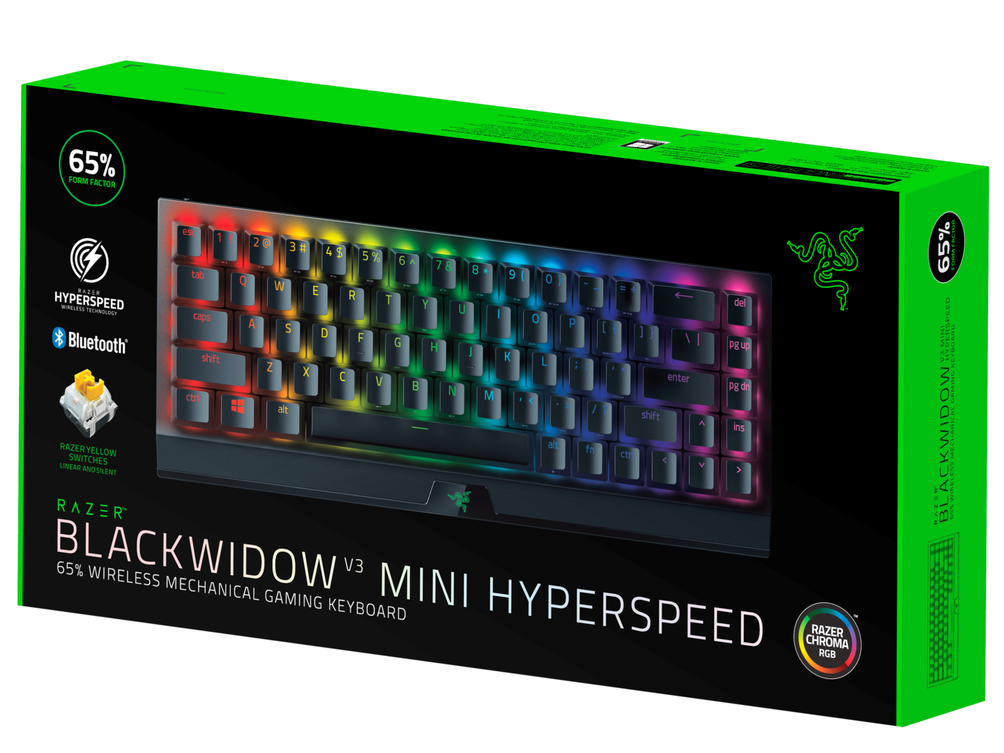 Razer Blackwidow V3 Mini Hyperspeed -langaton pelinäppäimistö
