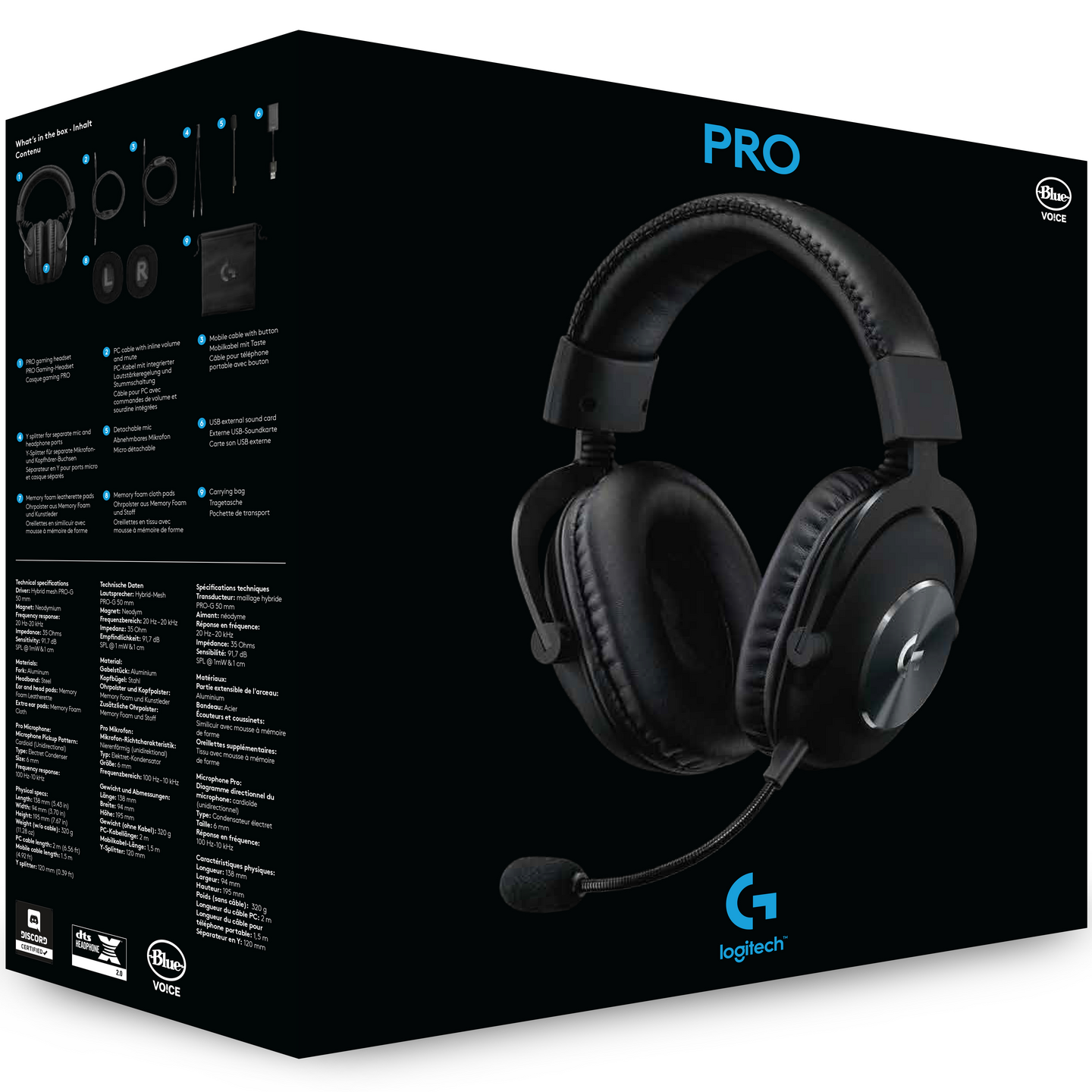 Logitech G PRO X pelikuulokkeet musta