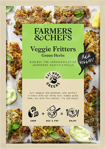 Farmers & Chefs jauhoseos 100g Veggie Fritters Green Herbs