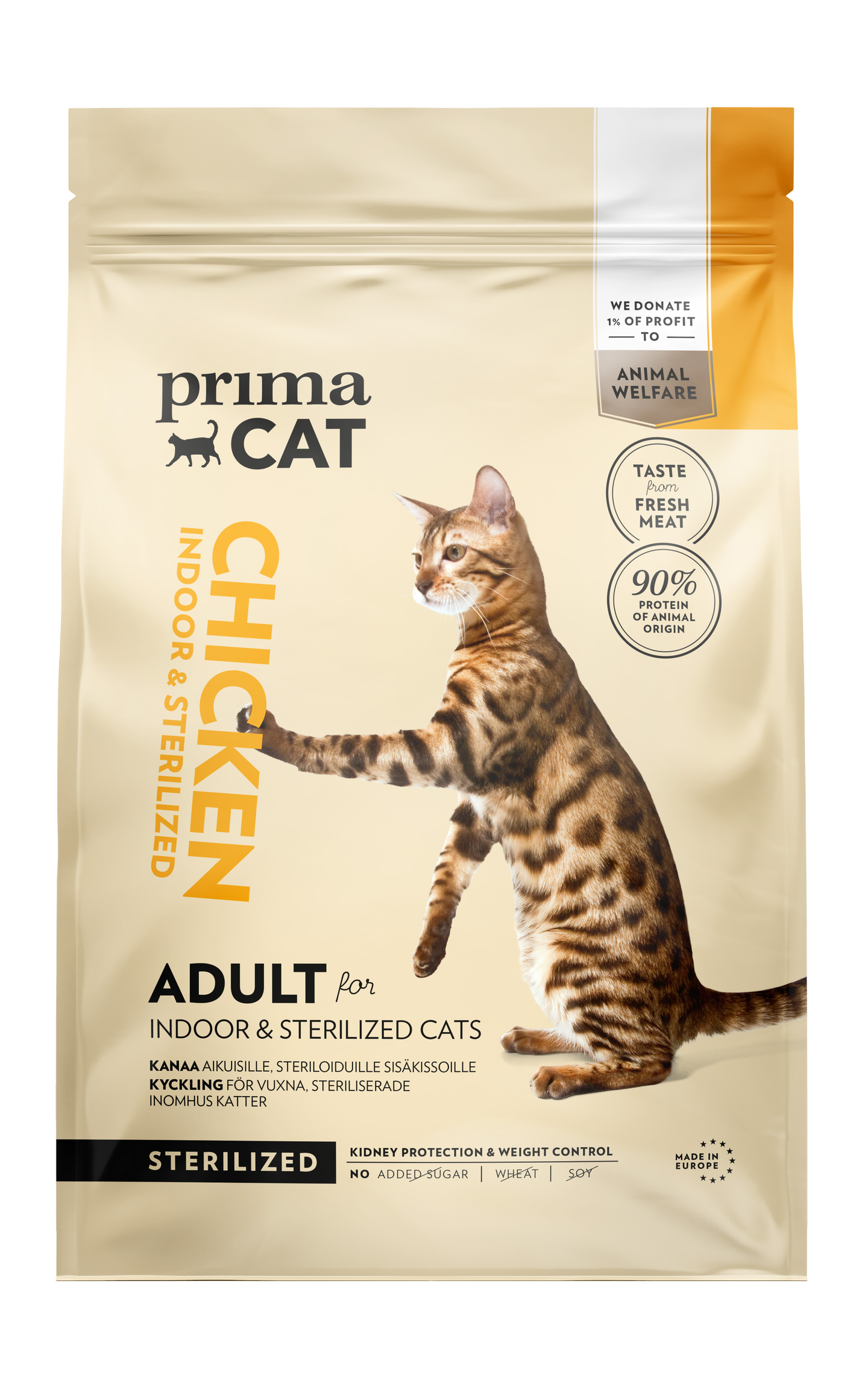 PrimaCat Kana steriloiduille aikuisille kissoille 4kg