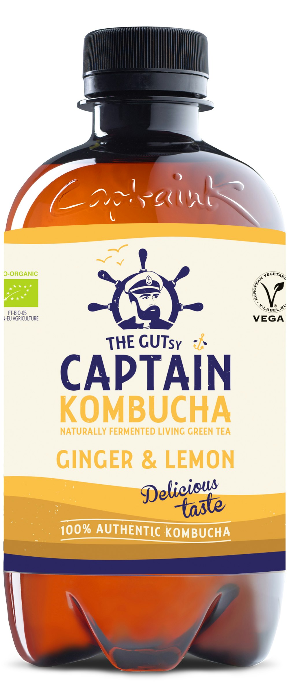 Captain Kombucha Ginger-Lemon 0,4l luomu — HoReCa-tukku Kespro