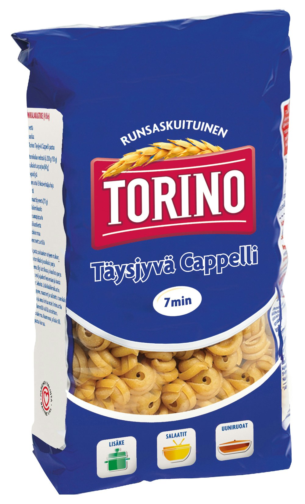 Torino täysjyvä cappelli pasta 500 g — HoReCatukku Kespro