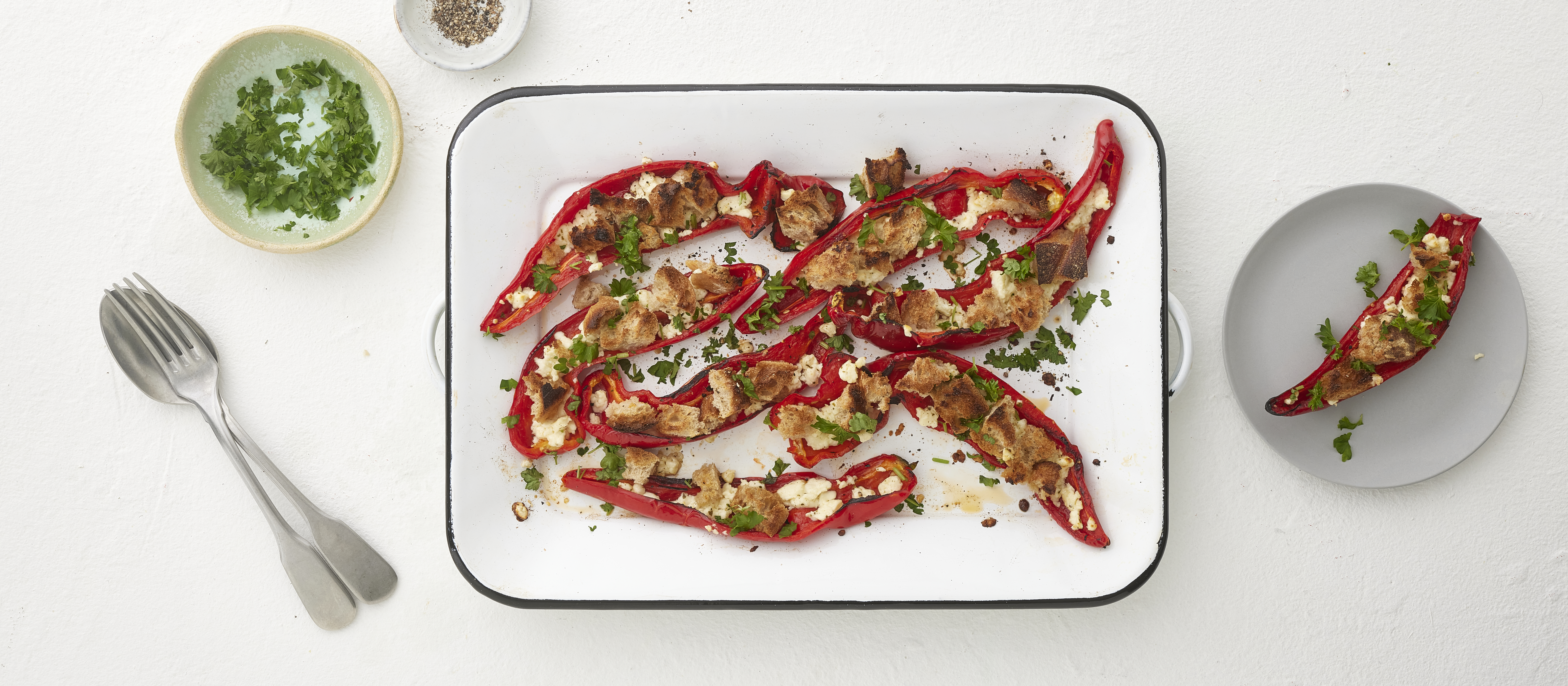 Grillatut suippopaprikat