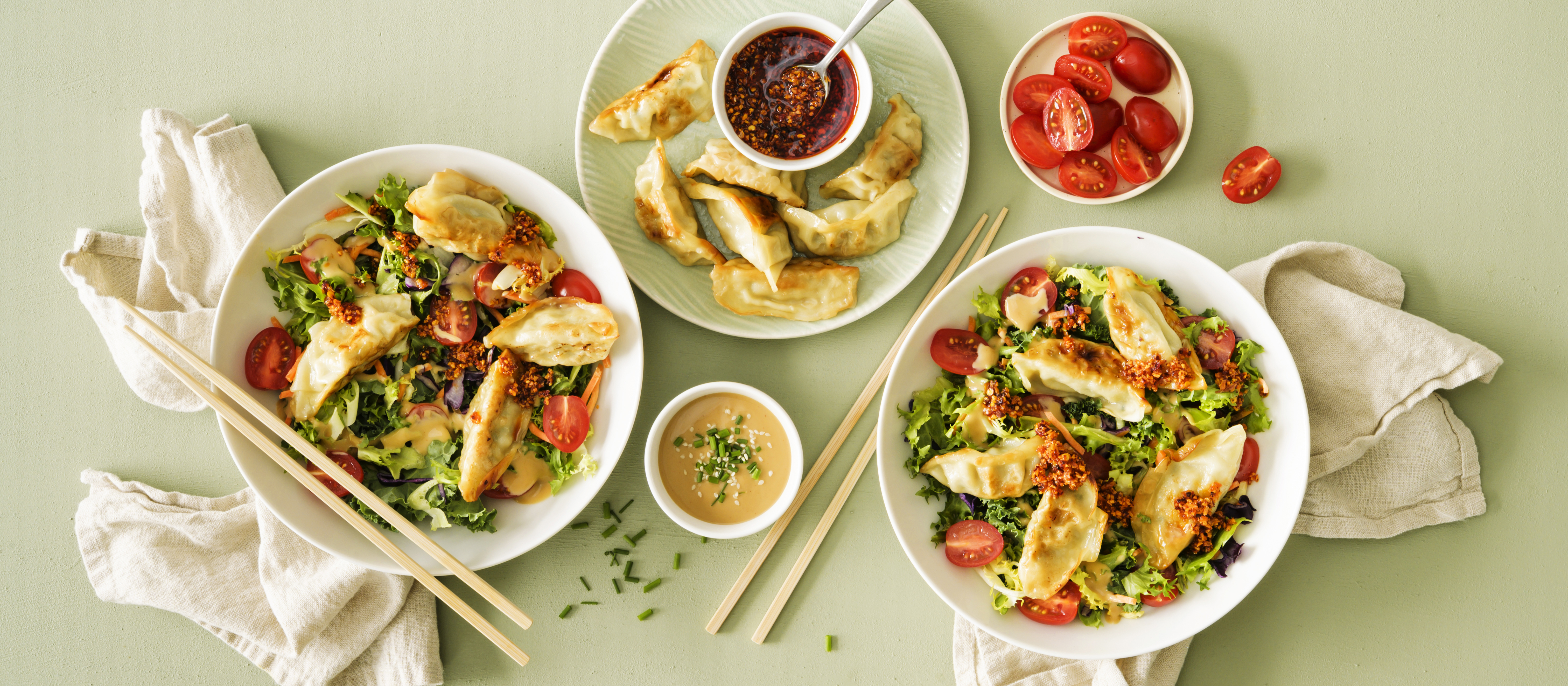 Gyoza-salaatti