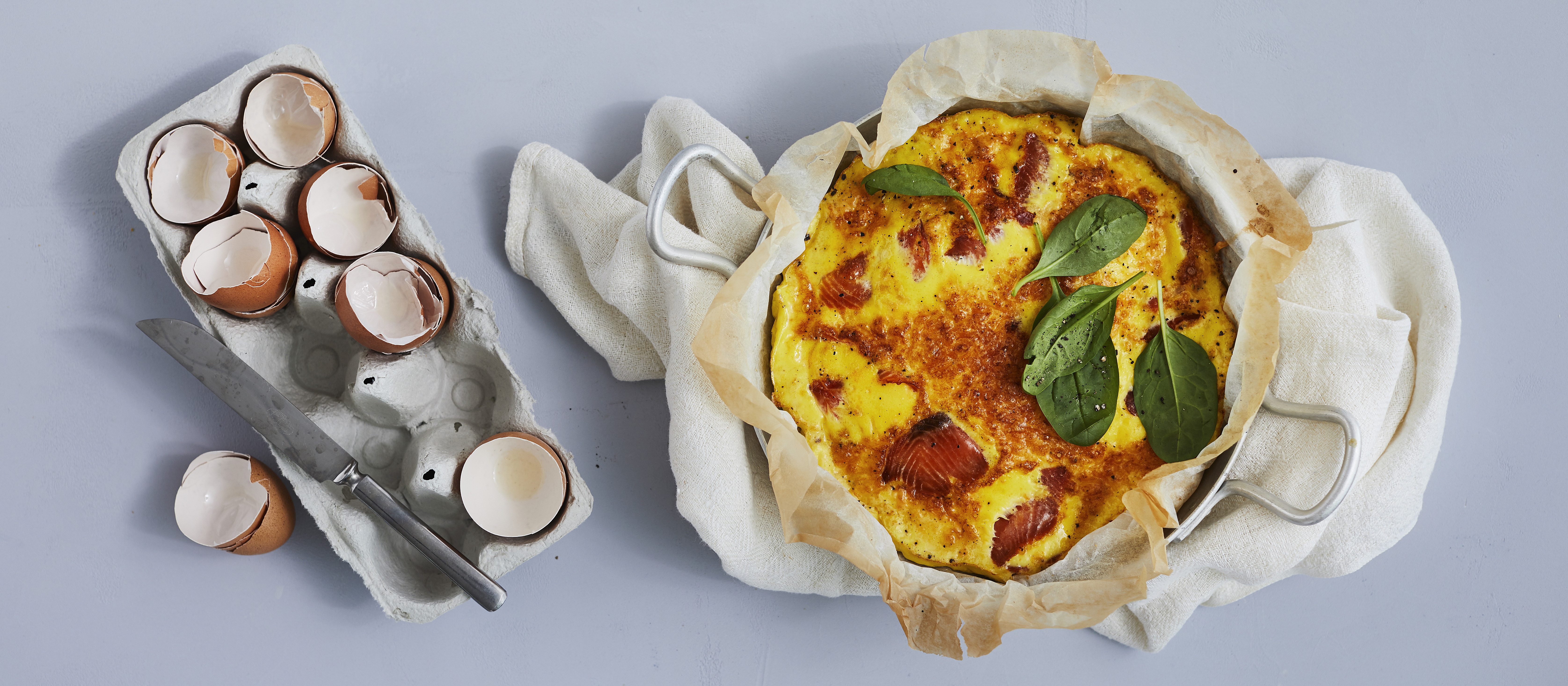 Helppo uunimunakas lohesta