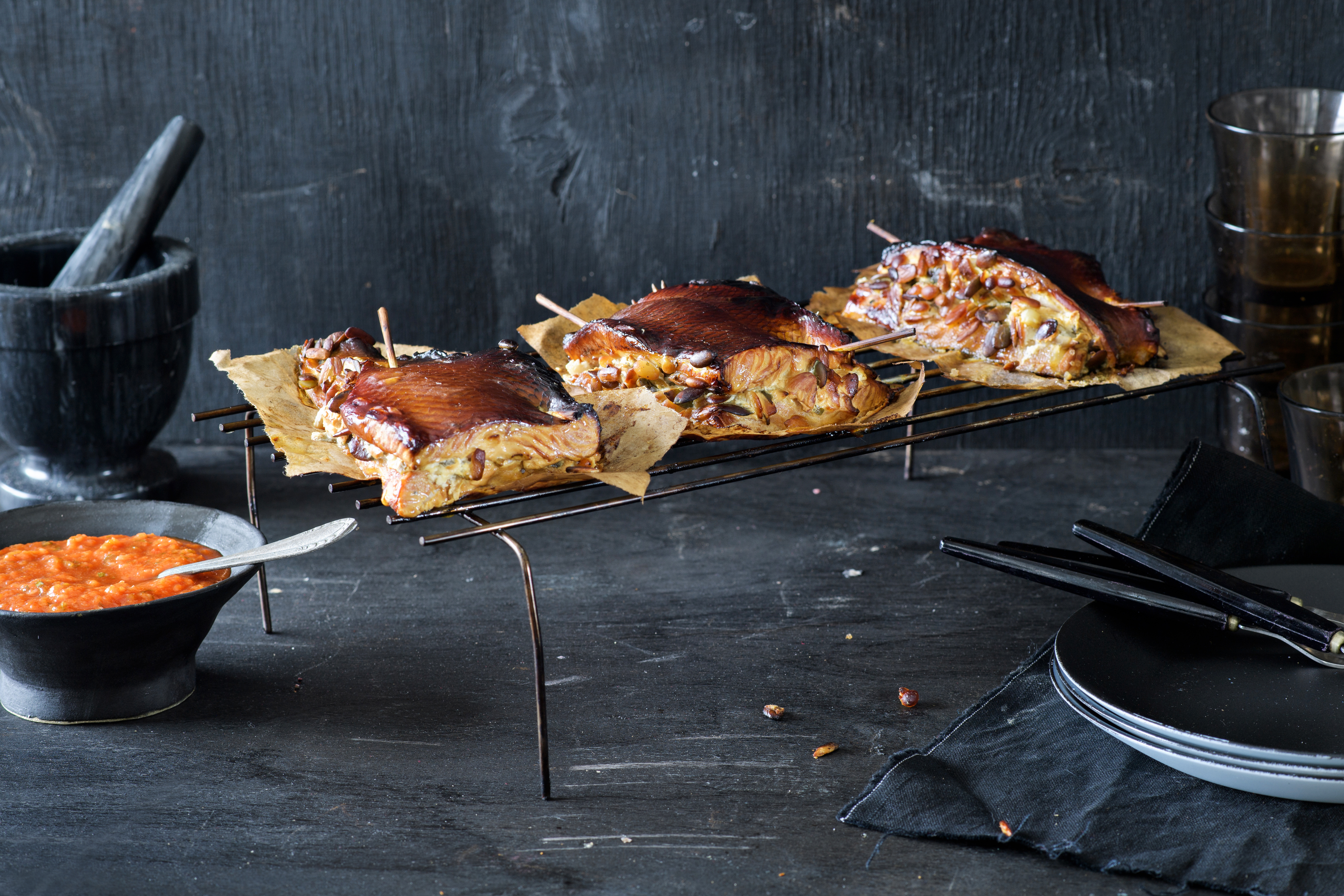 Savustettu siika tuorejuustotäytteellä