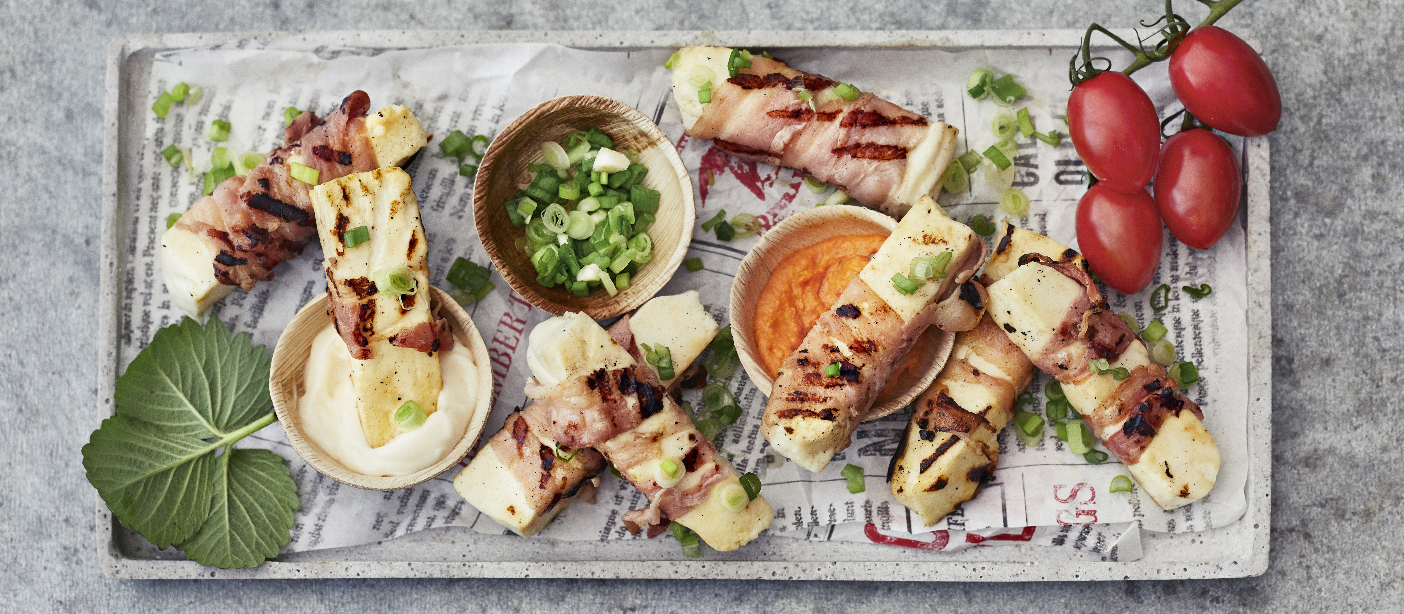 Pekoni-grillijuustot