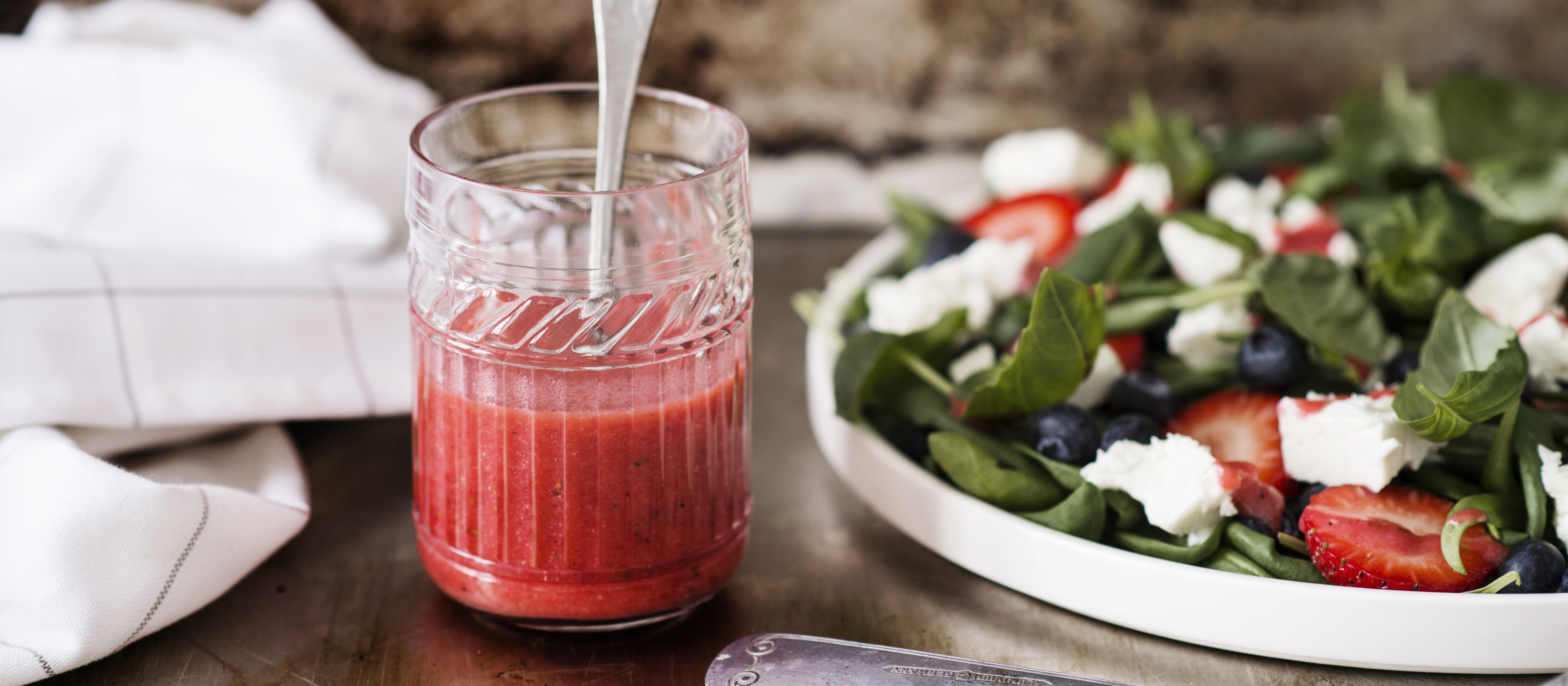 Mansikka-vinaigrette