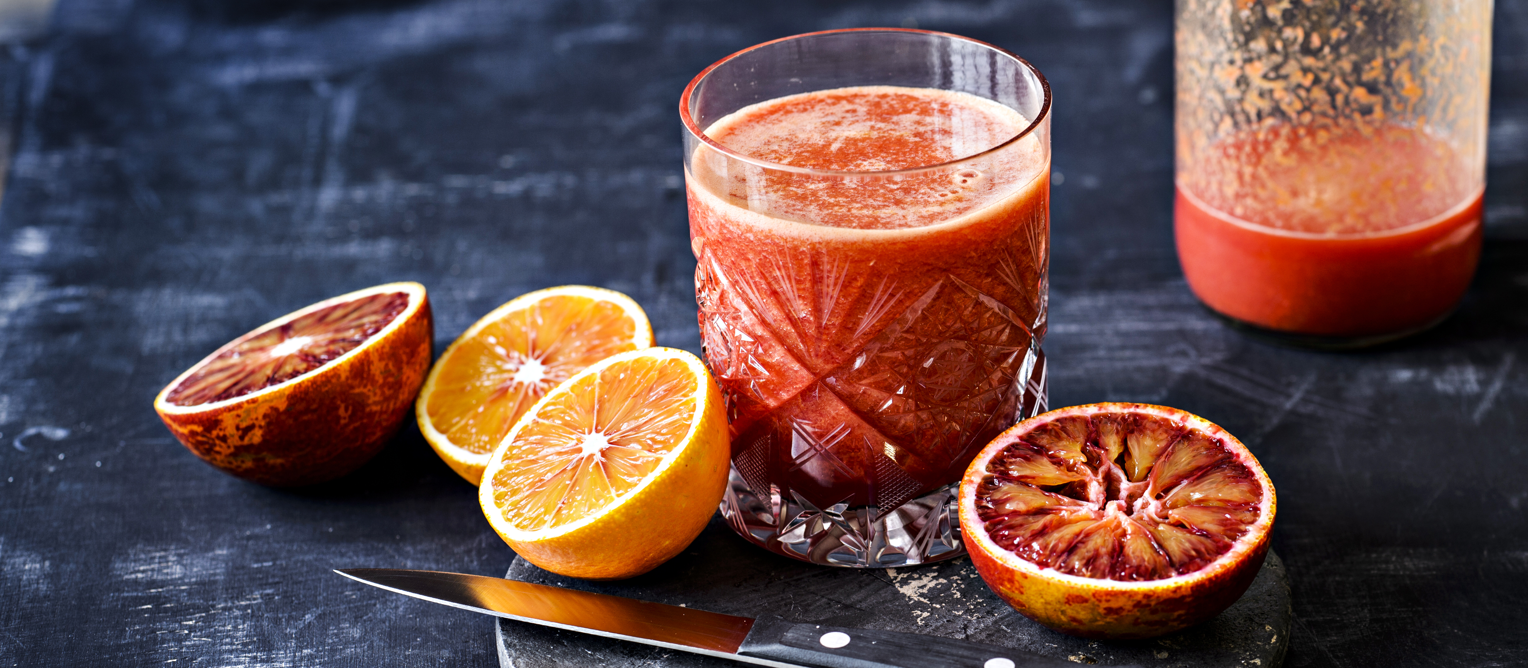 Inkivääri-veriappelsiinimehu