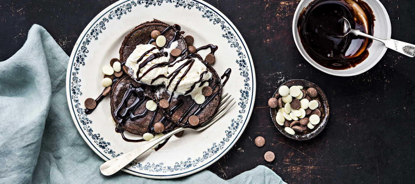 Chocolate pancakes eli suklaapannukakut