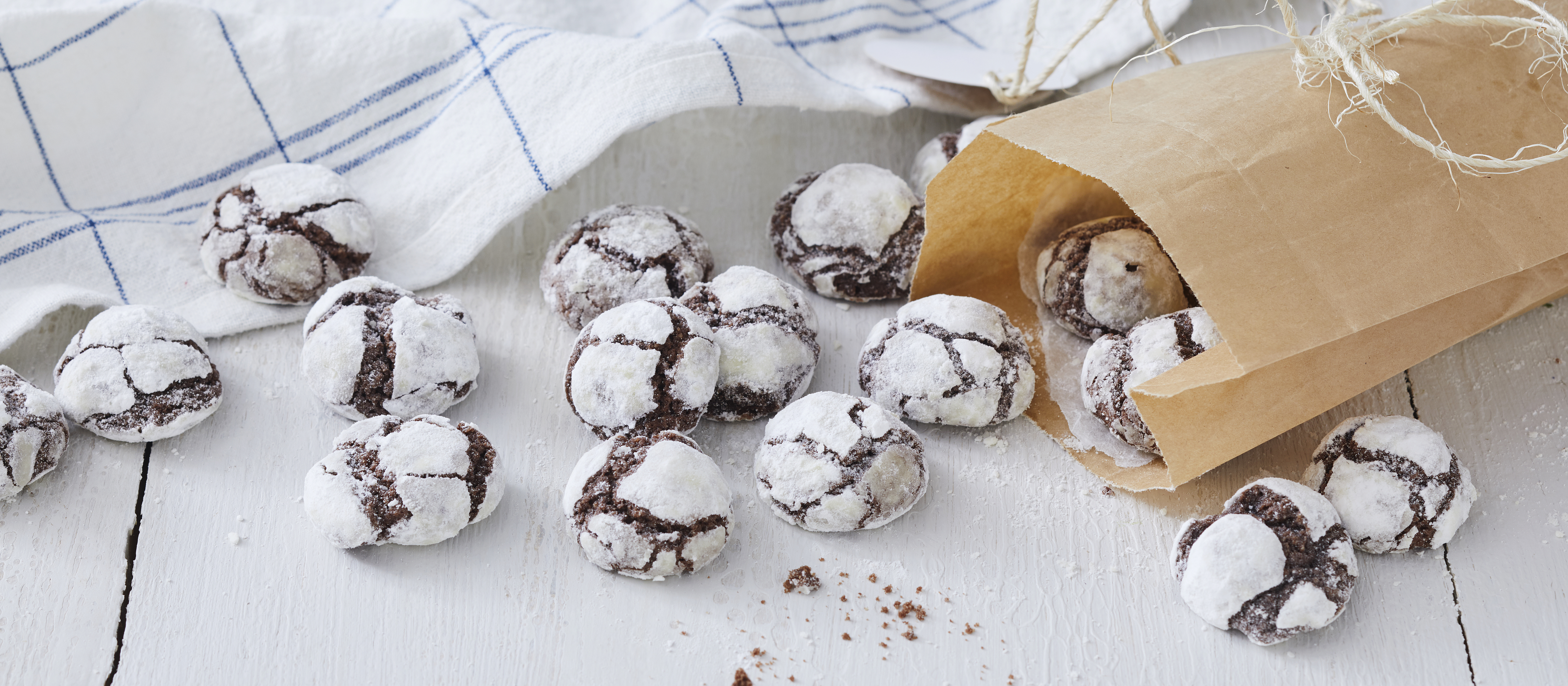 Crinkle cookies eli kaakaokeksit