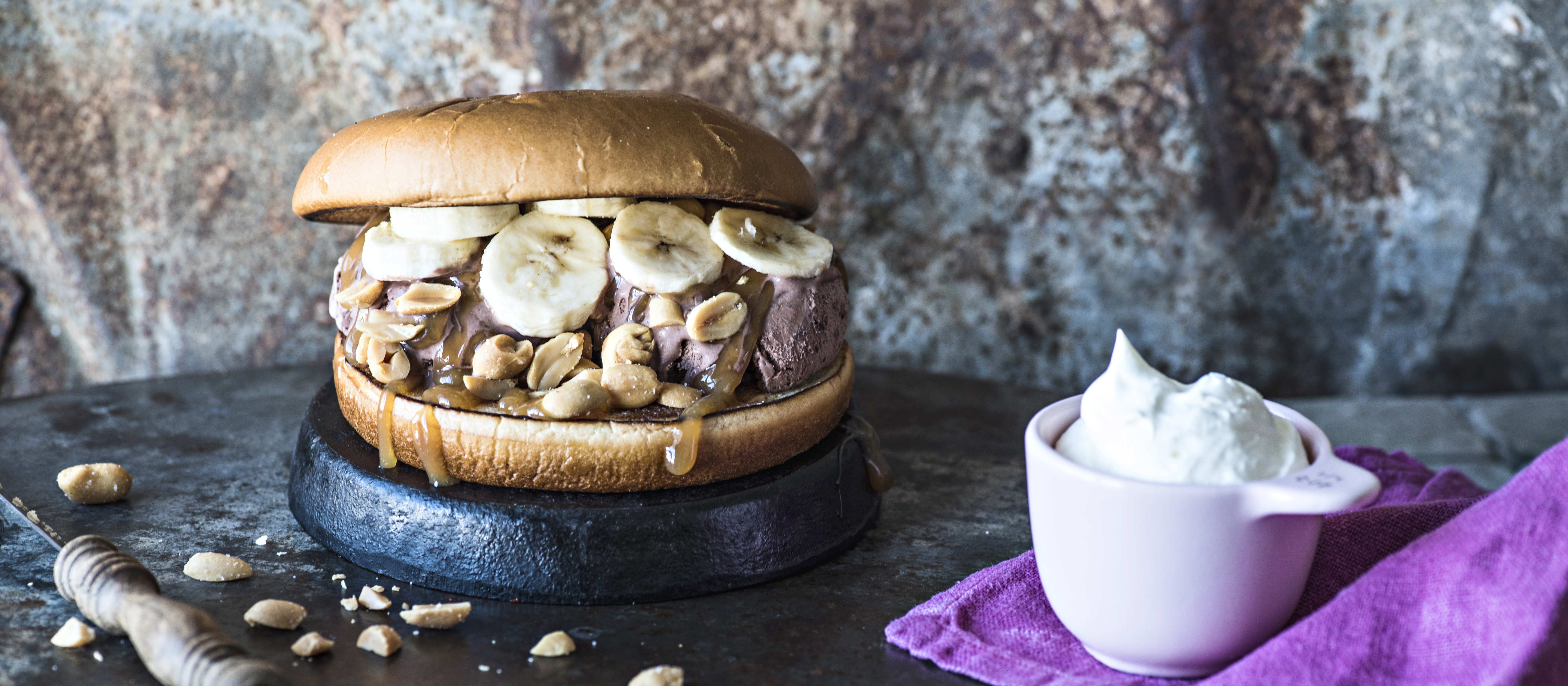 Banaani-kinuskiburgeri