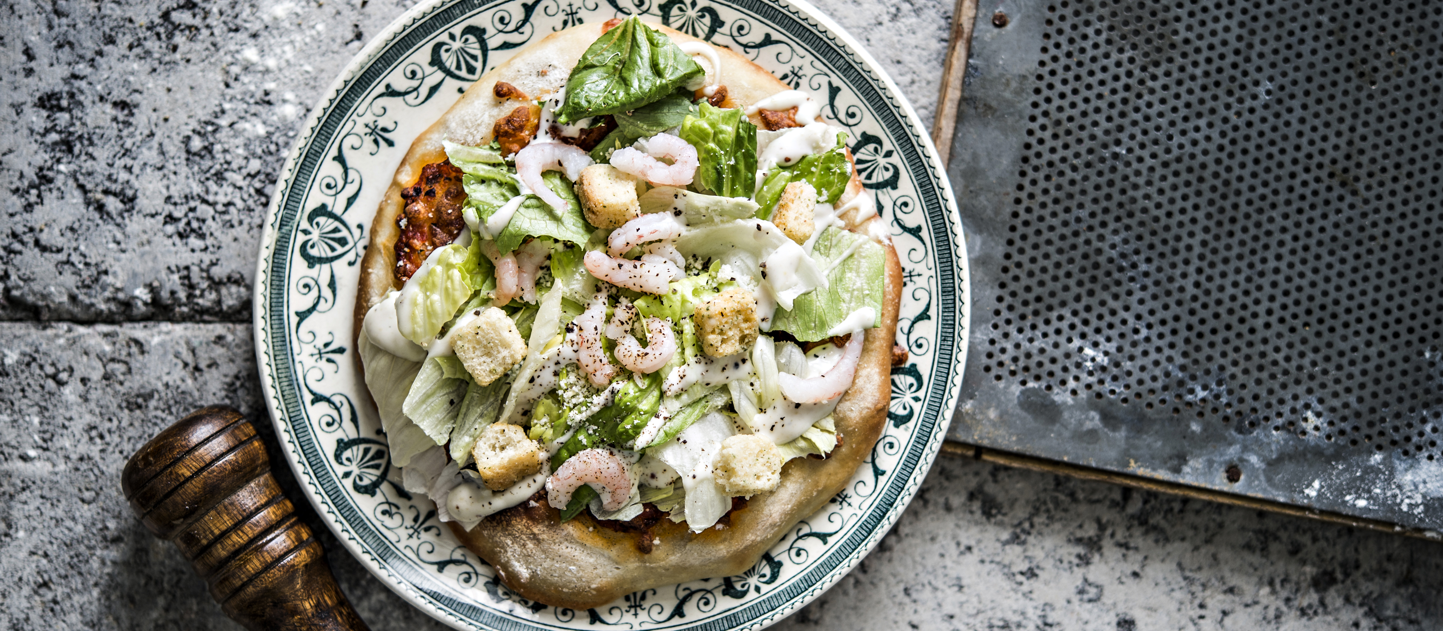 Katkarapu-caesarpizza