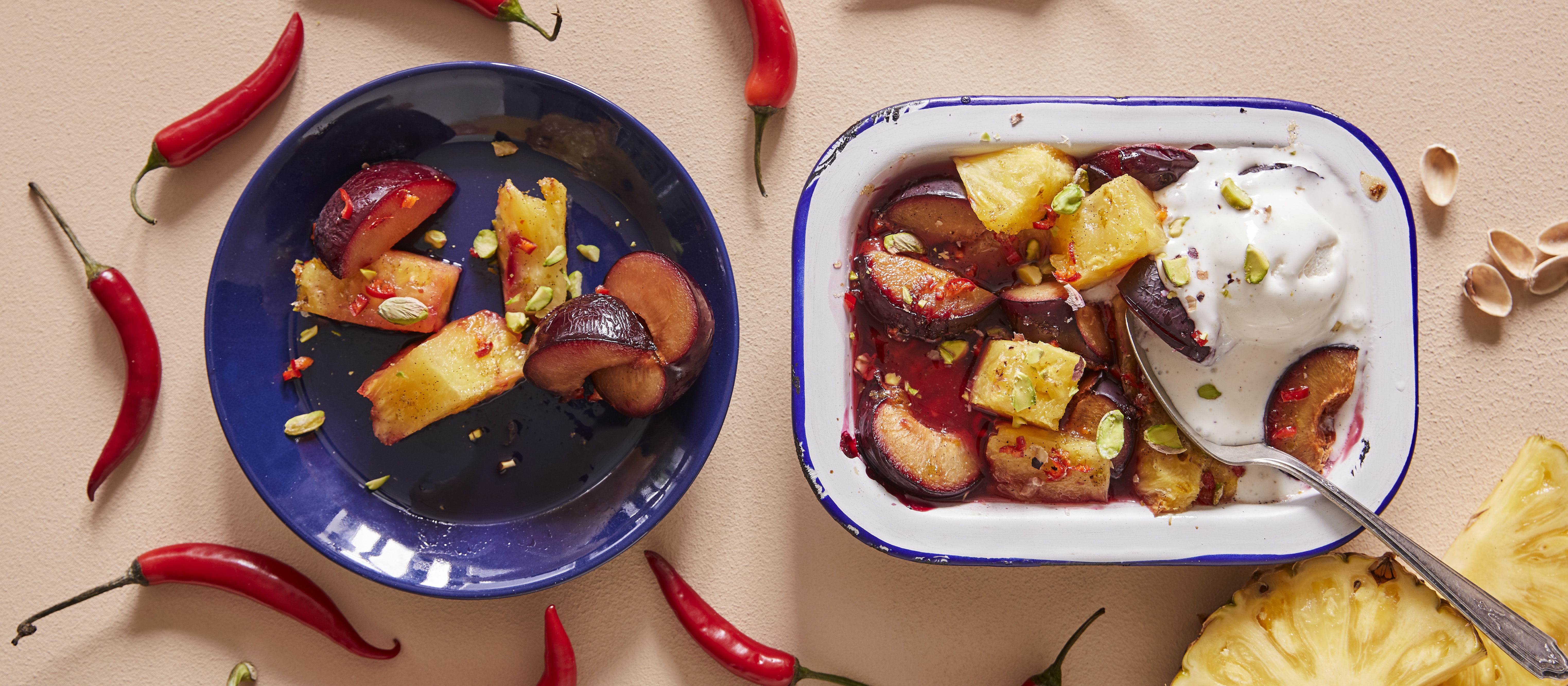 Paahdettu hedelmäsalaatti