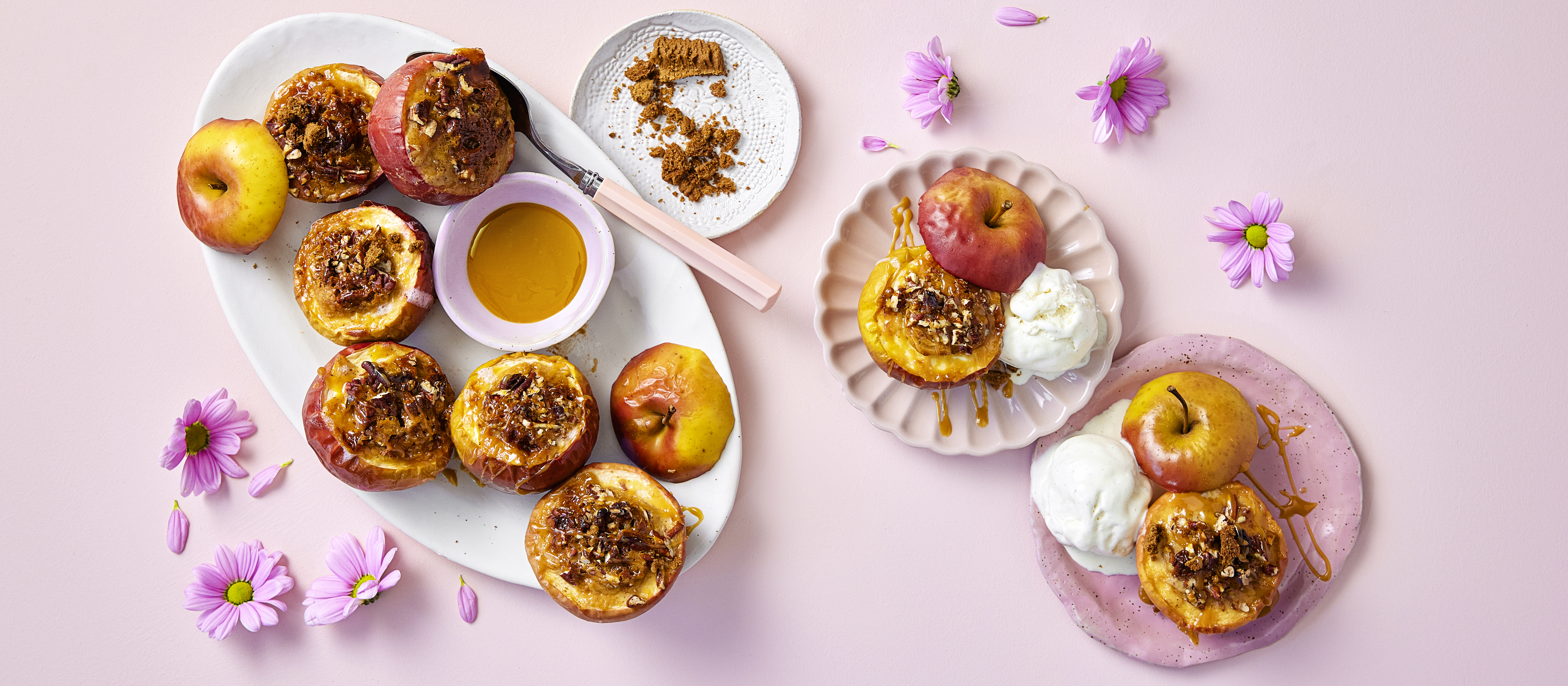 Juustokakkutäytteiset uuniomenat