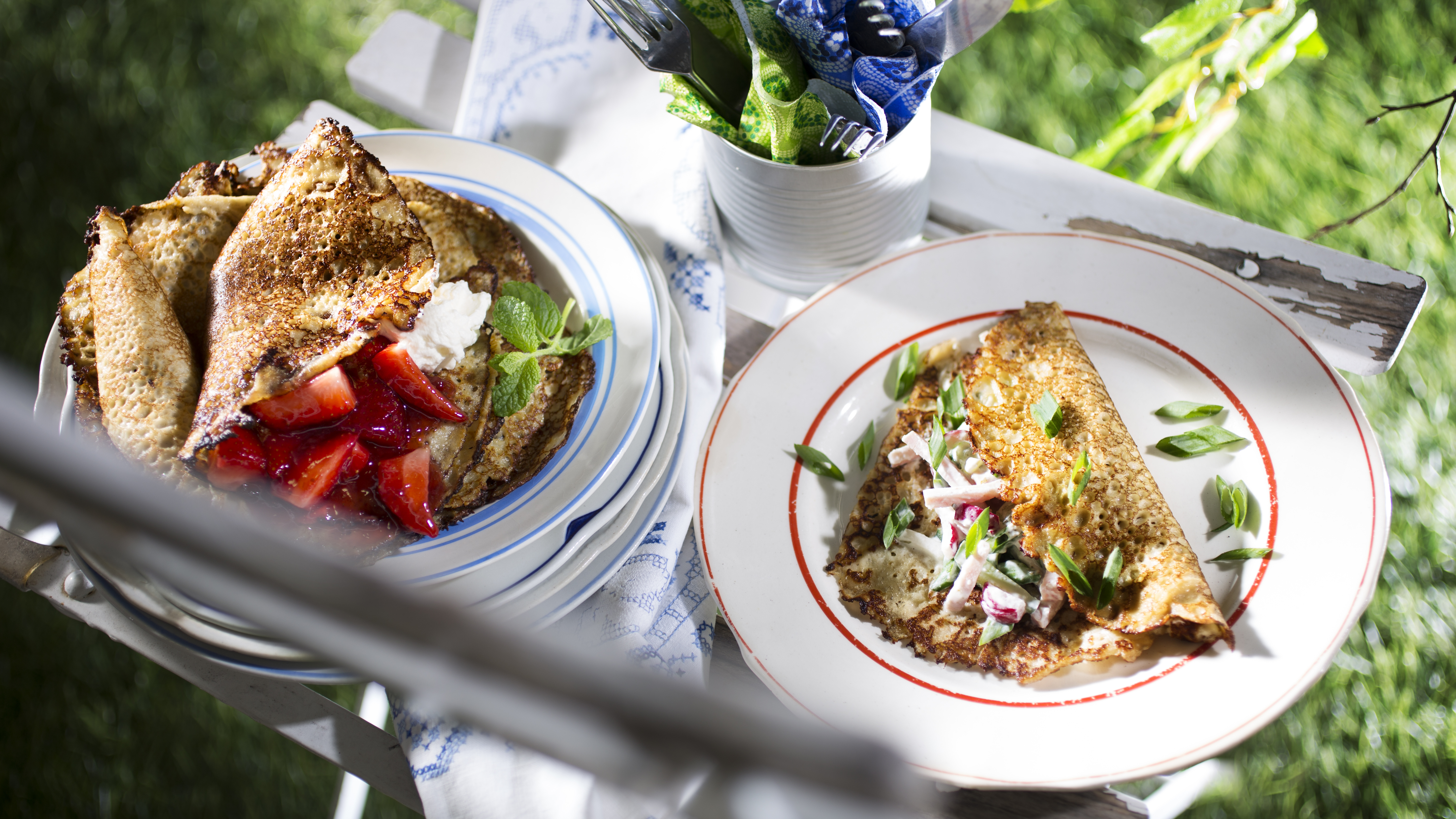 Muurinpohjaletut suolaisella ja makealla täytteellä