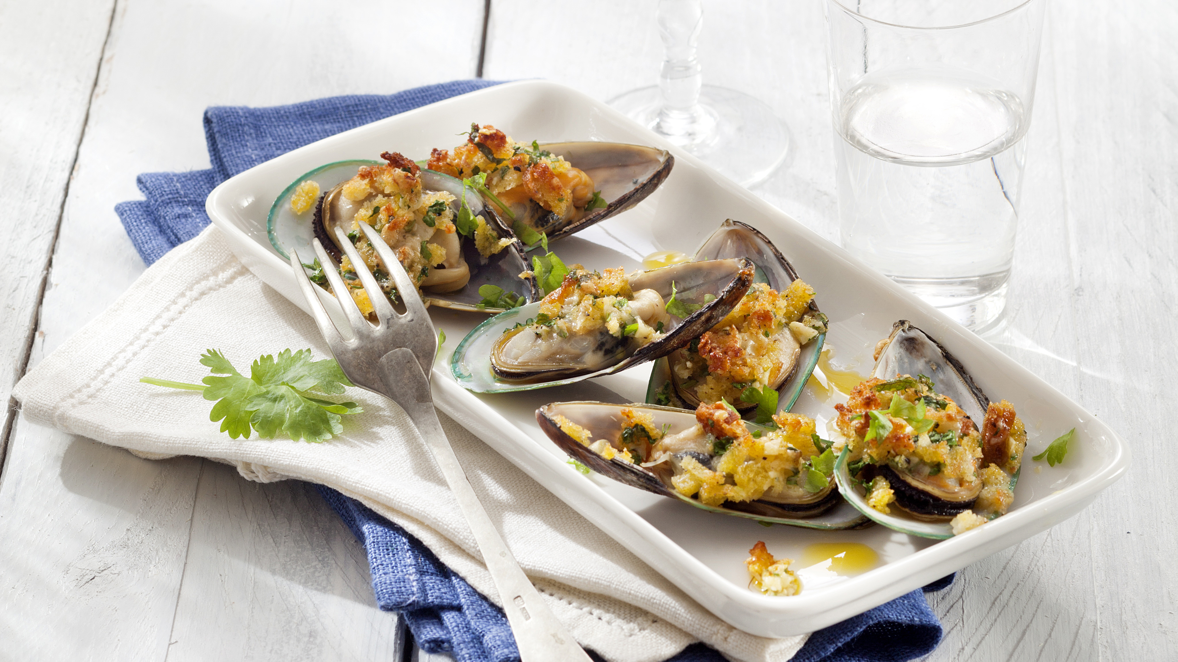 Gratinoidut simpukat