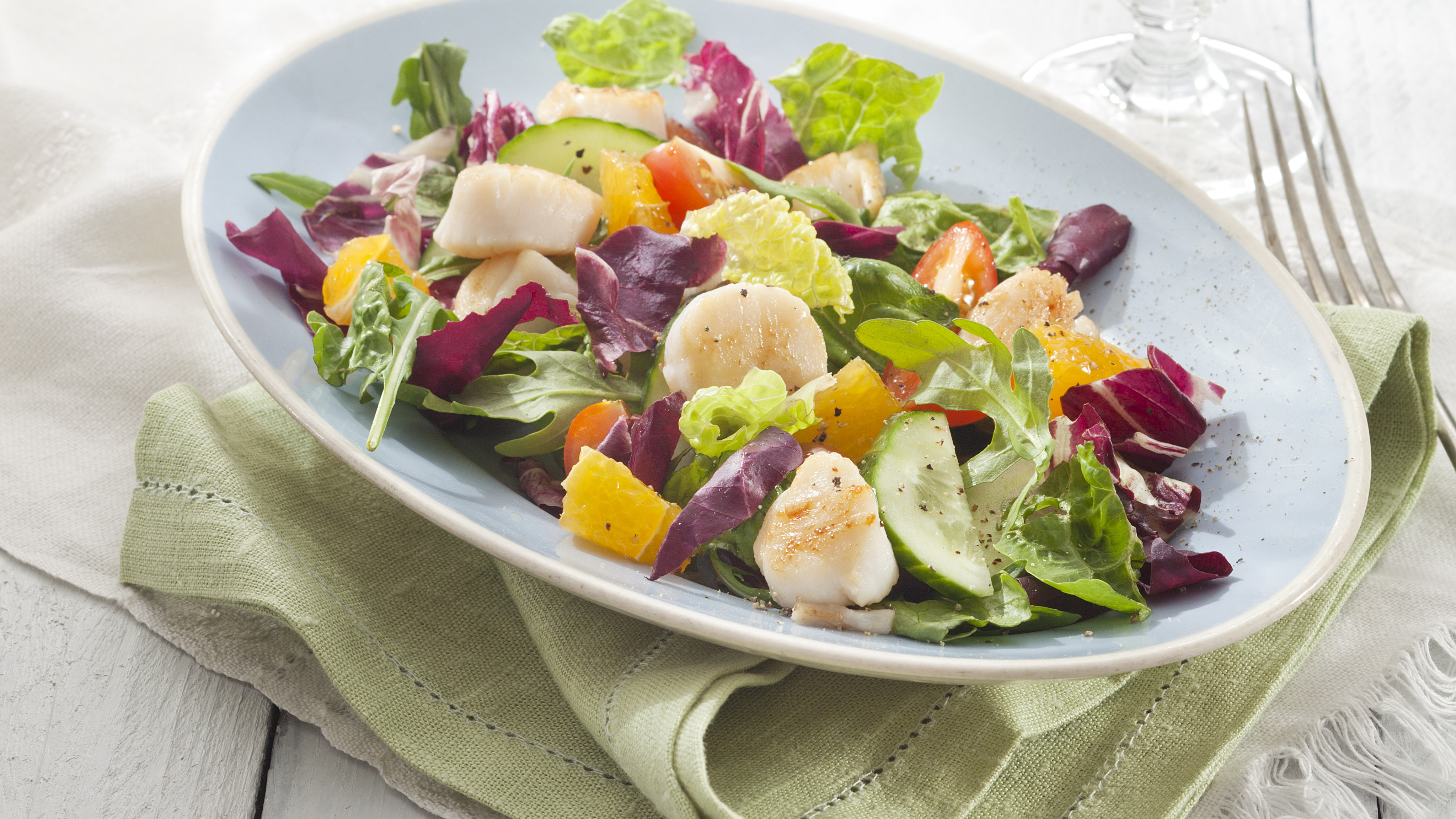 Kampasimpukkasalaatti