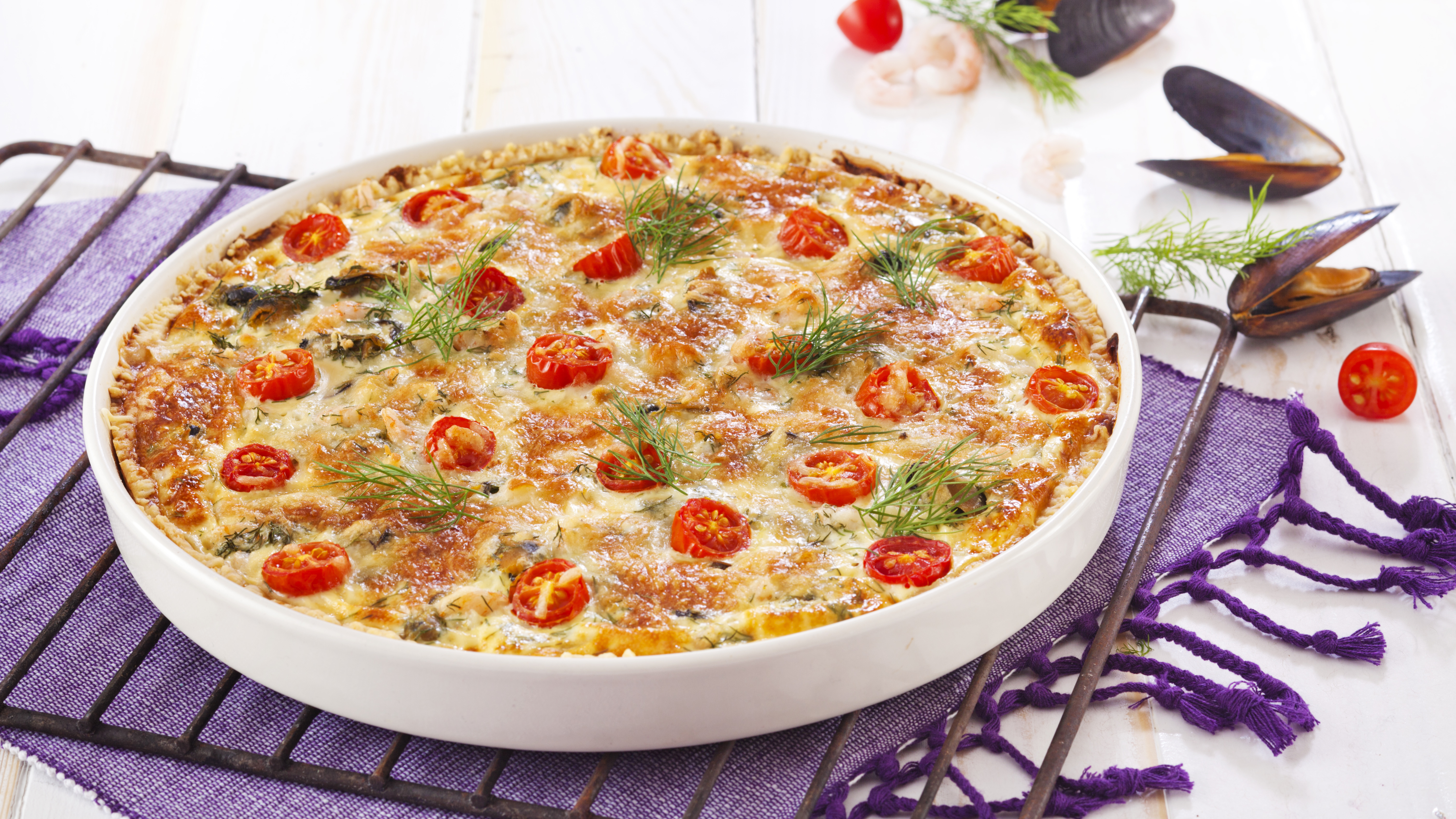 Simpukka-katkarapupiirakka