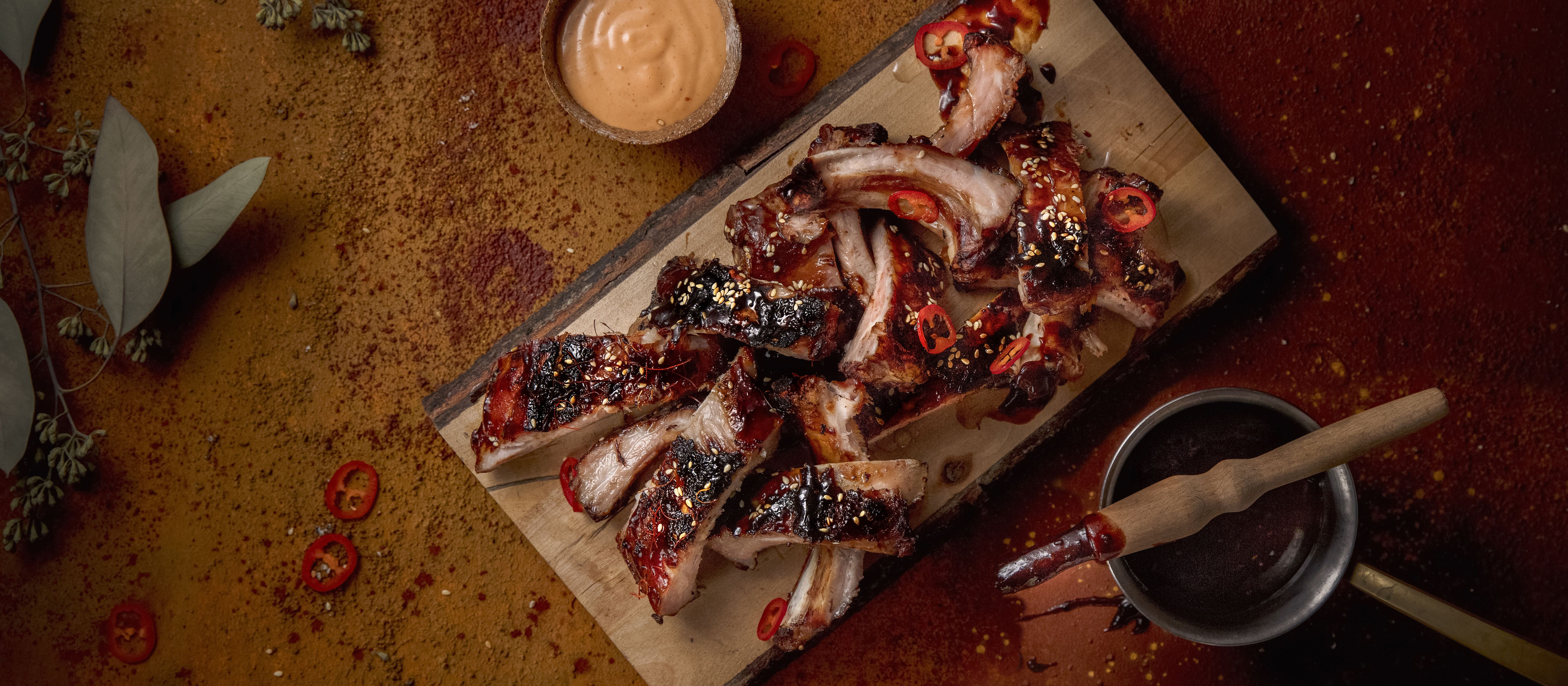 Savustetut BBQ-ribsit